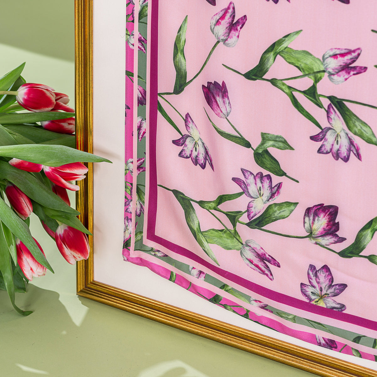 Tulips Silk Scarf
