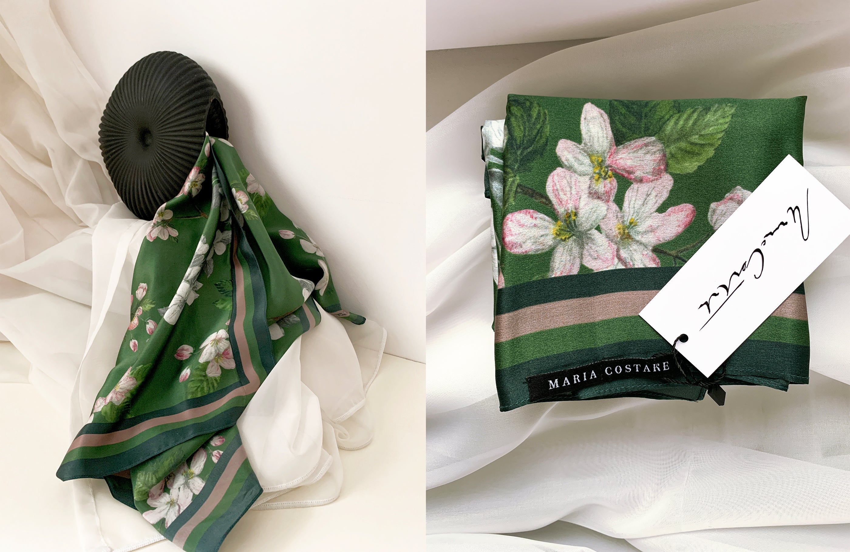 Apple Blossom Silk Scarf