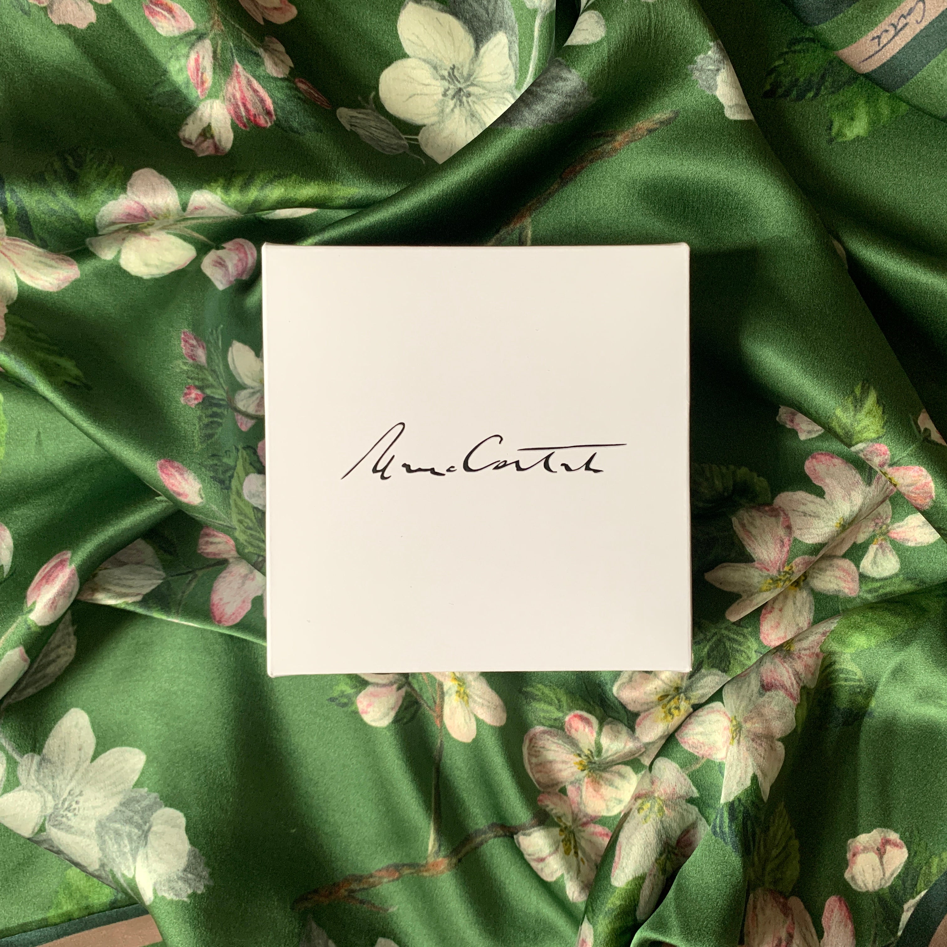 Apple Blossom Silk Scarf
