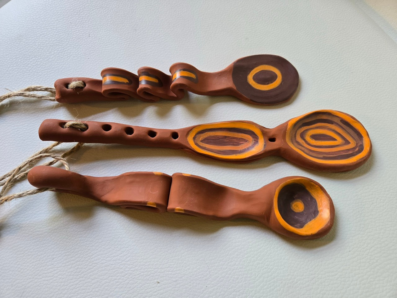 Decorative Terracotta Spoons – Set of 3
