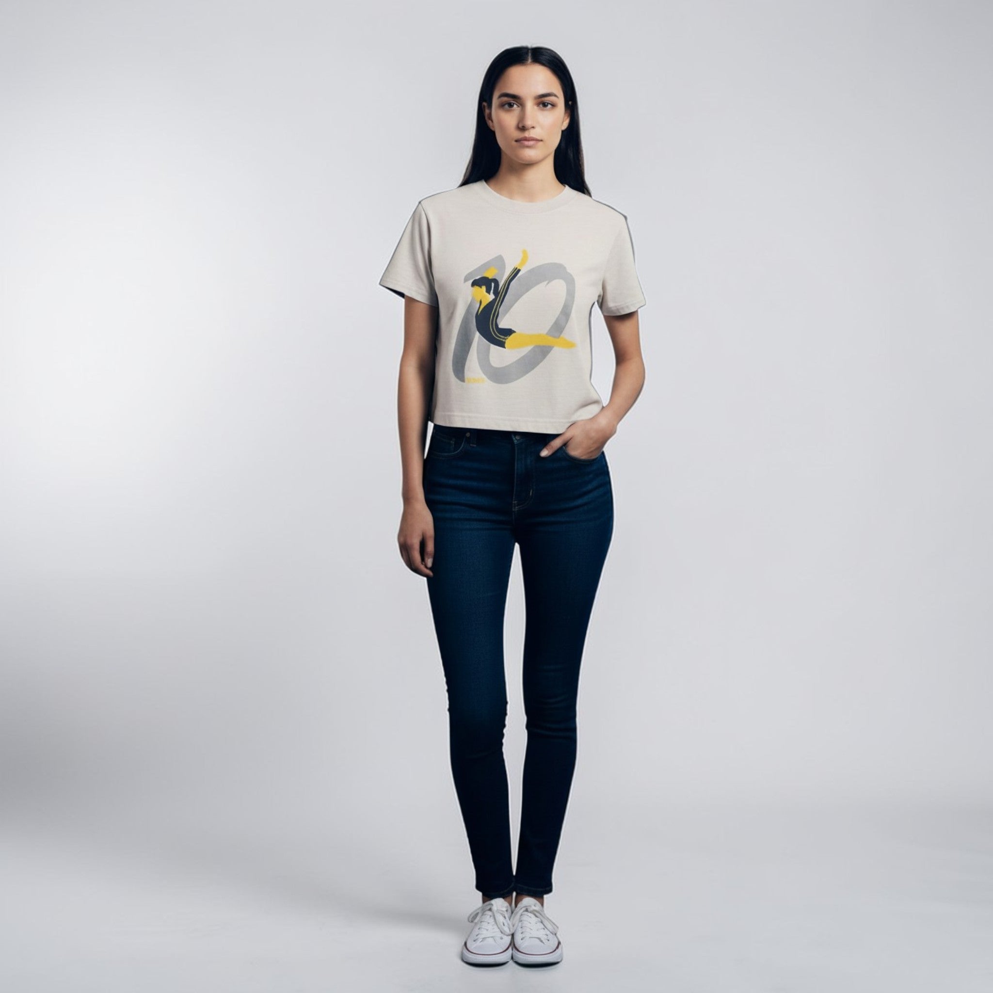 Nadia Perfect 10 Anniversary Cropped T-Shirt