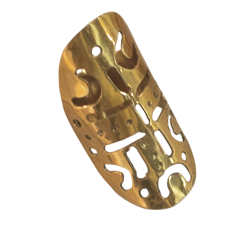 Hyperborean Ring II - Brass ring with hyperborean symbols
