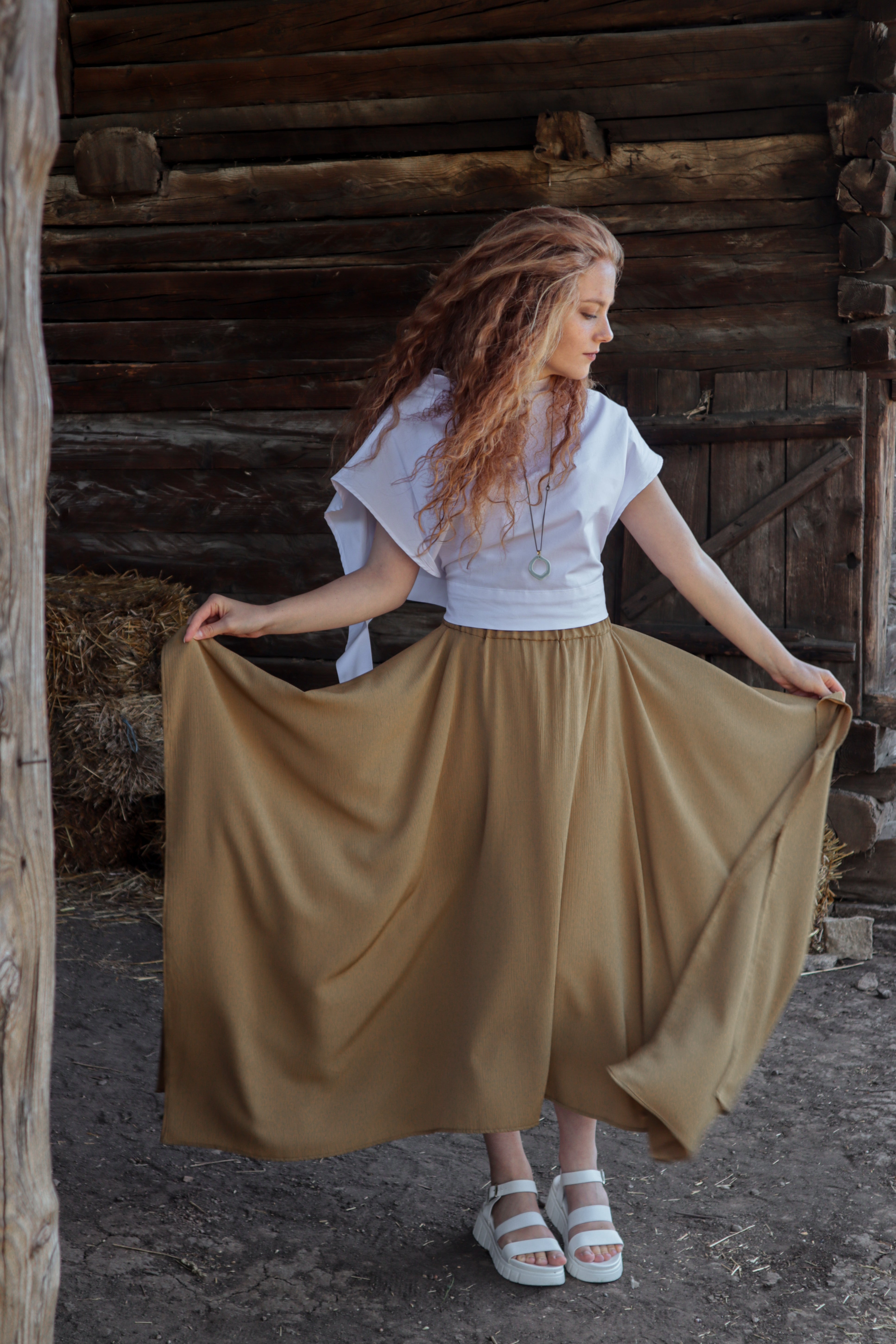 Rectangular Handkerchief Hem Skirt