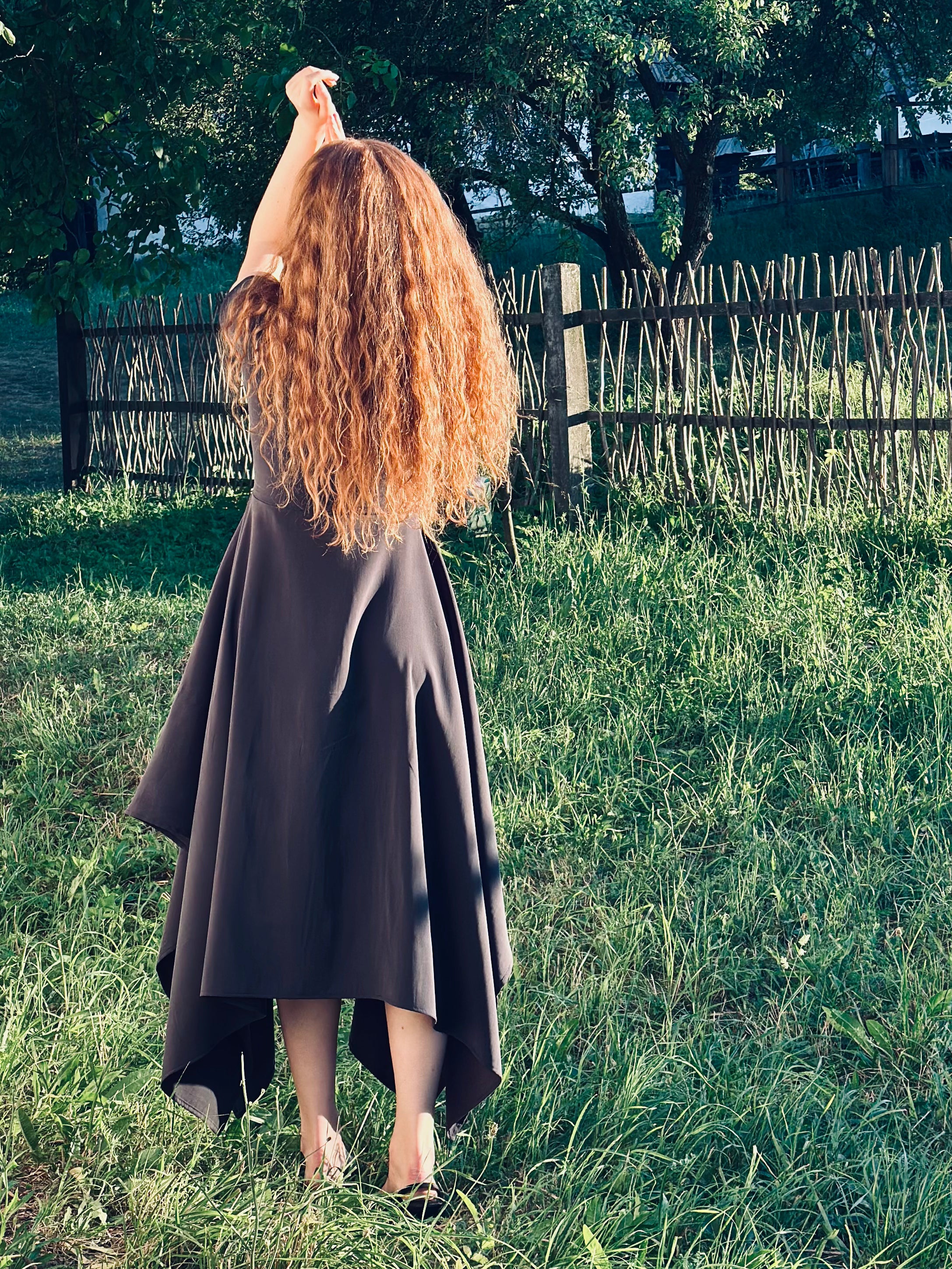 Vegan Silk Adjustable Waist Dress