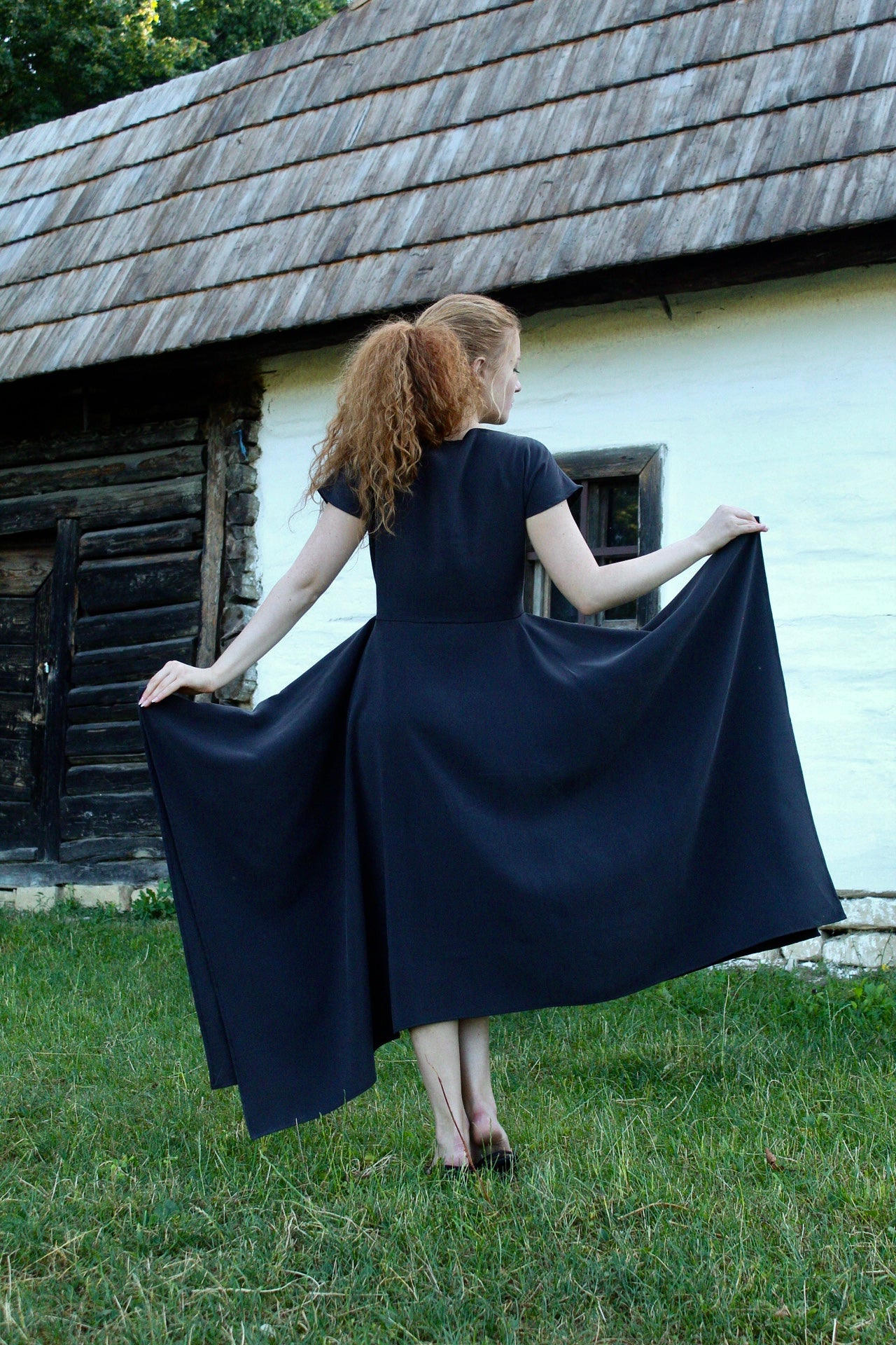 Vegan Silk Adjustable Waist Dress