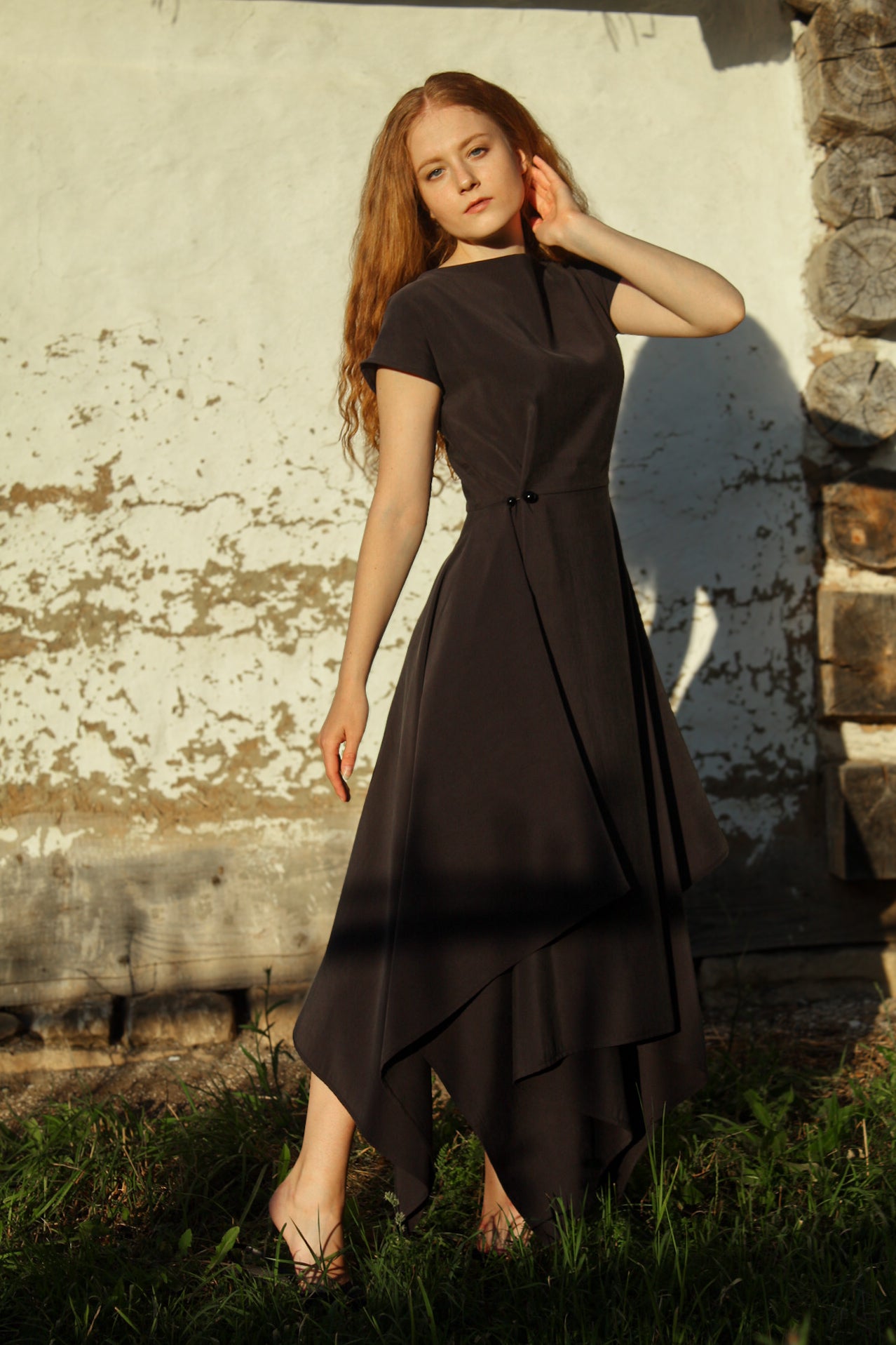 Vegan Silk Adjustable Waist Dress