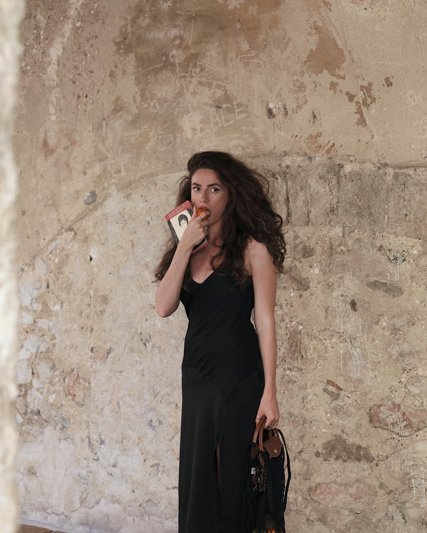 Mae Slip Dress / Black Silk
