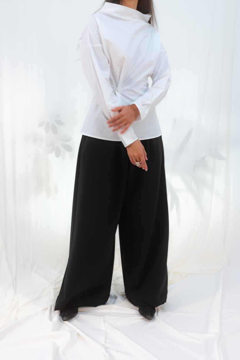 Geometric shirt with snaps