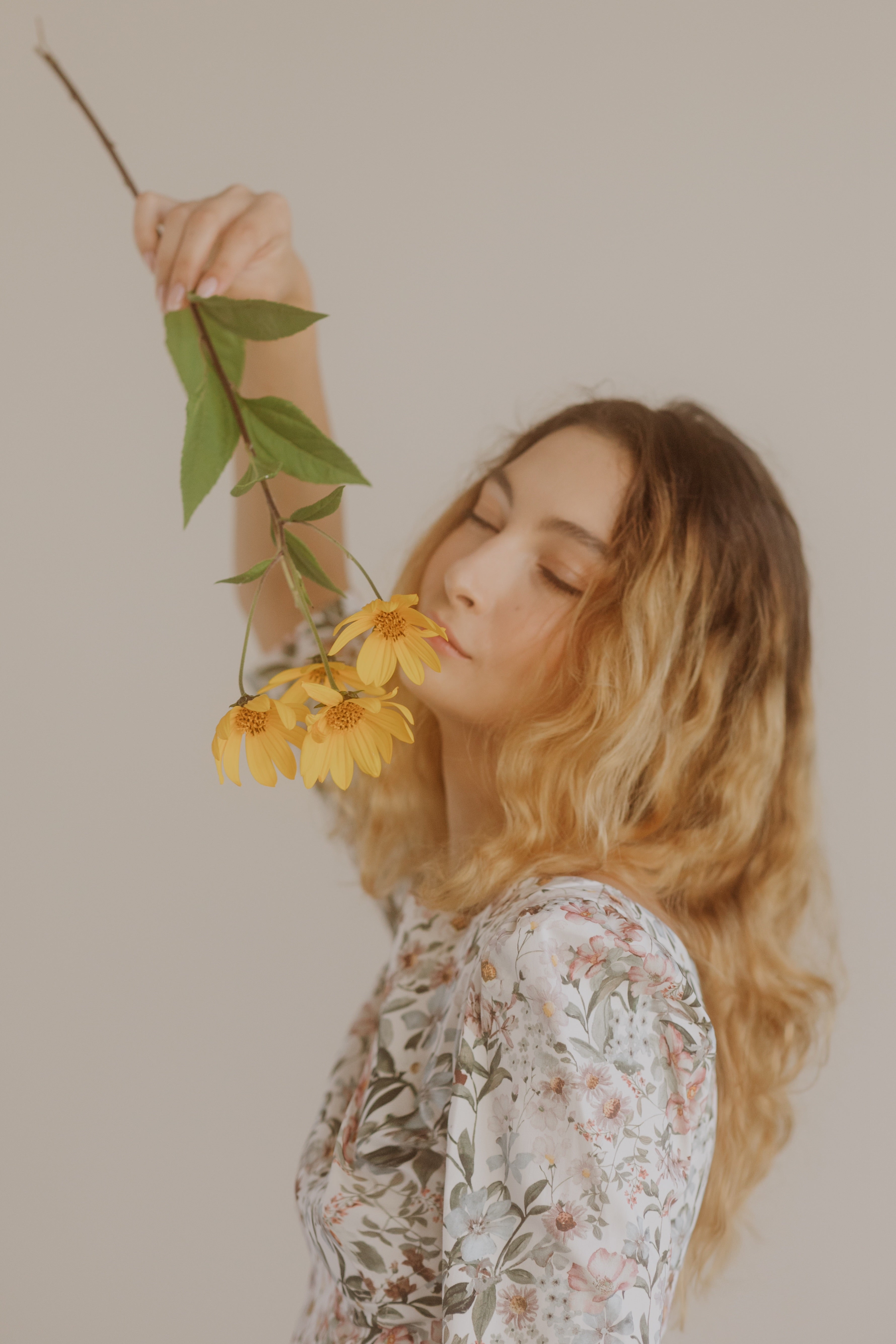 Anais Bateau Neck Dress with Corset Seam Details / Black Floral Cotton