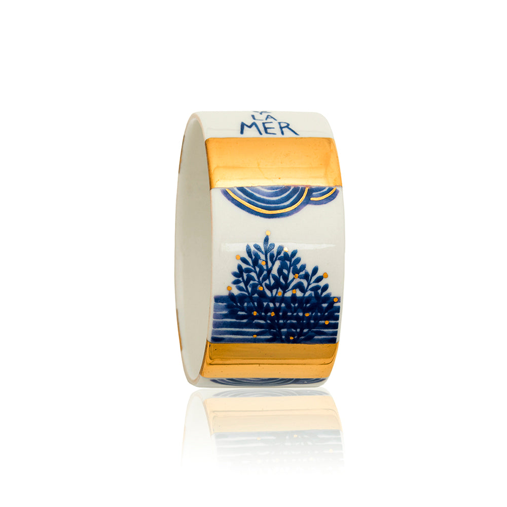 Porcelain Bangle "La Mer"