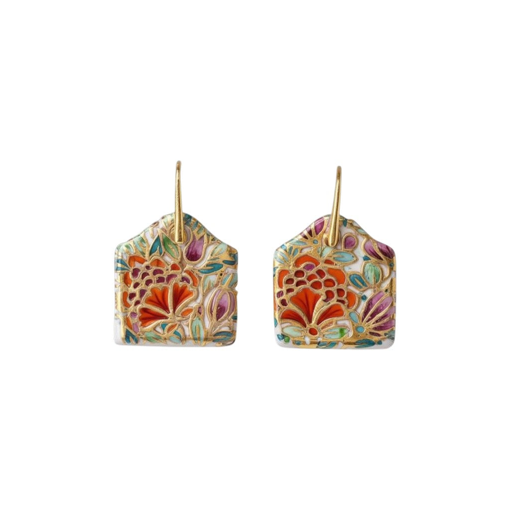 “Spring is in the Air” Small Baroque House Earrings
