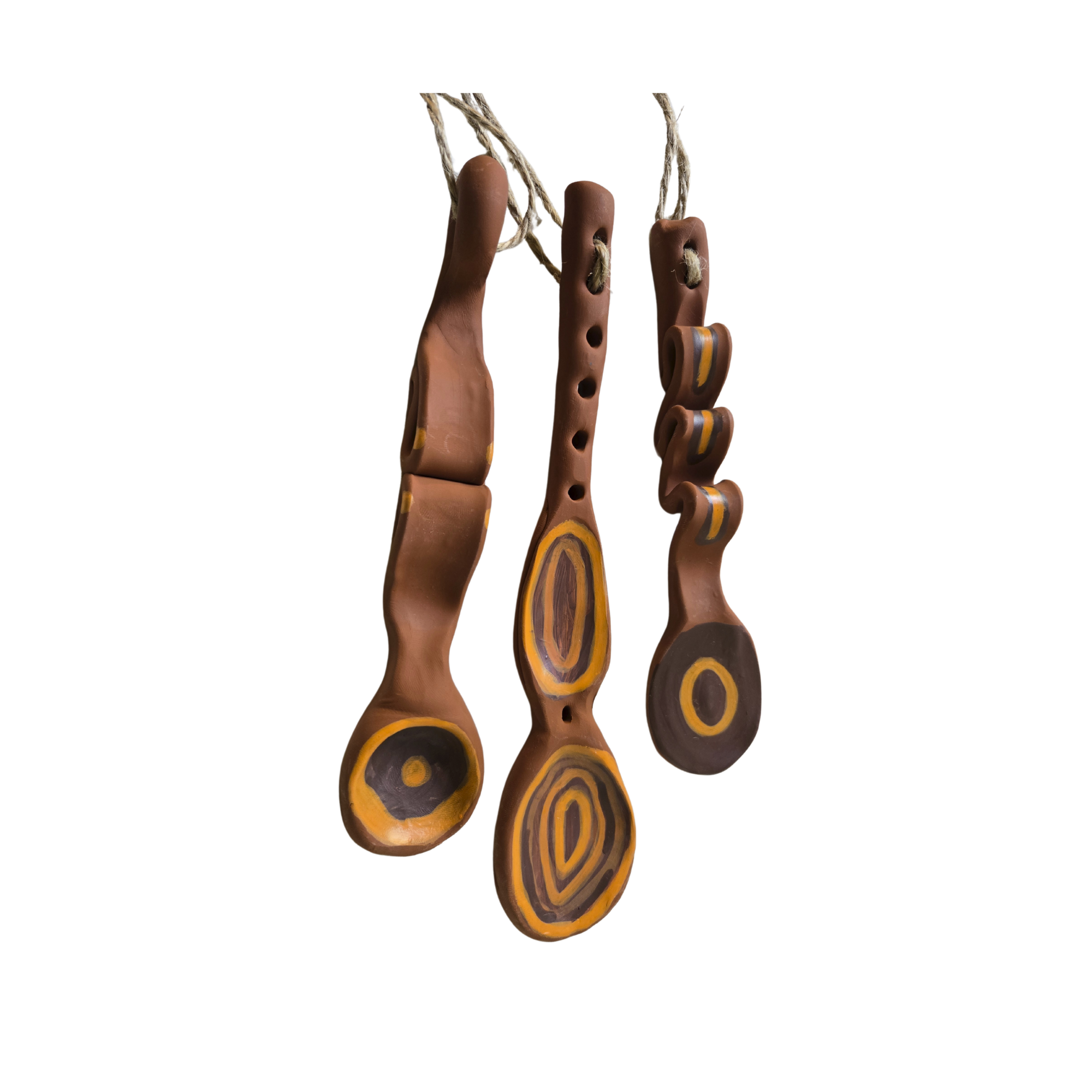 Decorative Terracotta Spoons – Set of 3