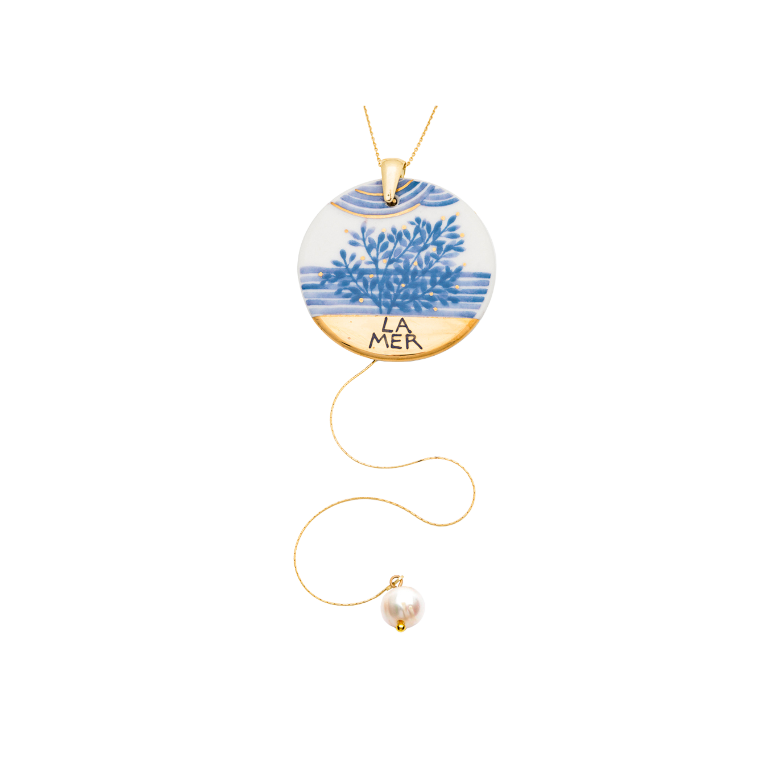 Round Pendant Necklace with Charm – La Mer
