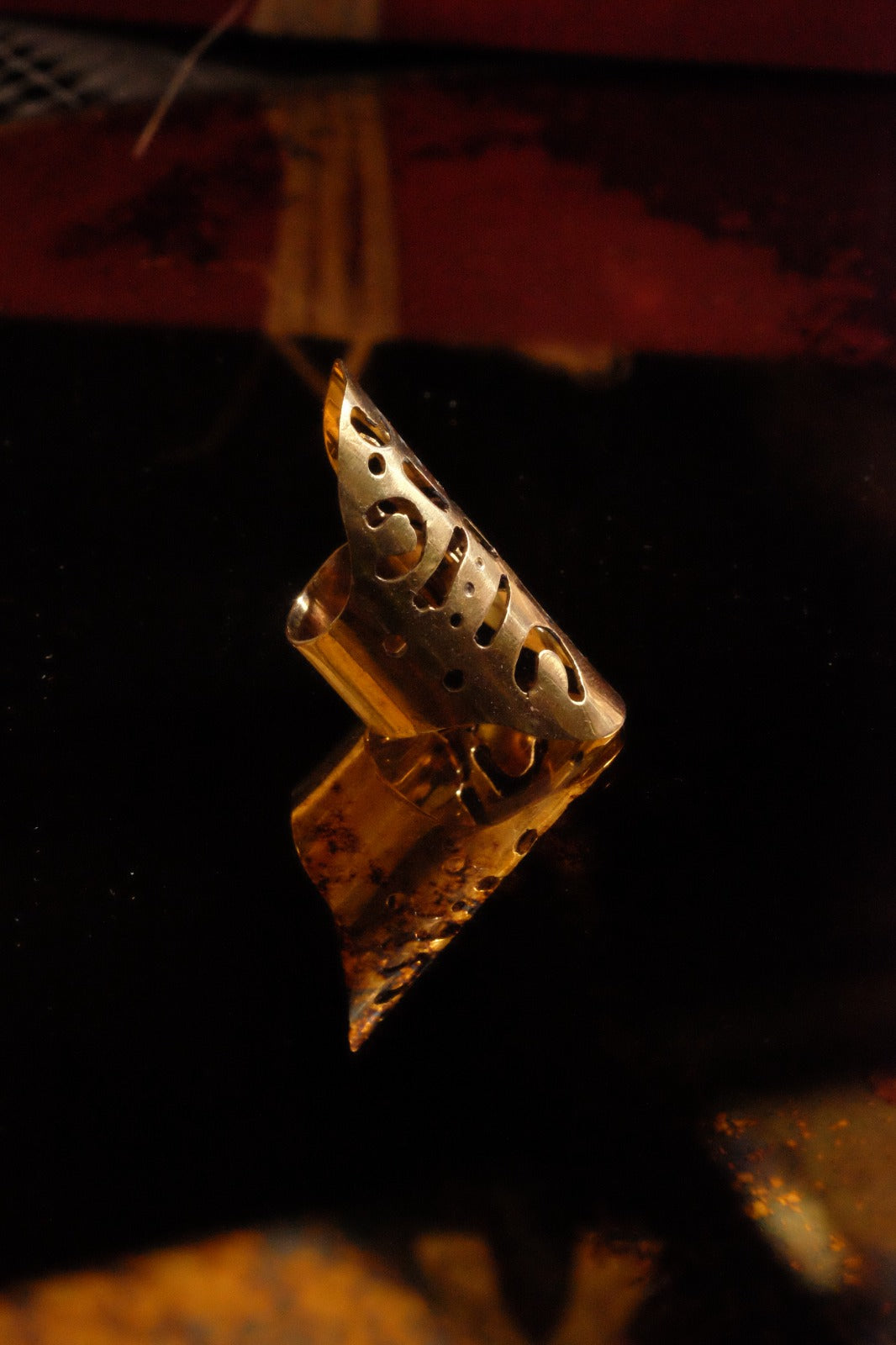 Hyperborean Ring II - Brass ring with hyperborean symbols