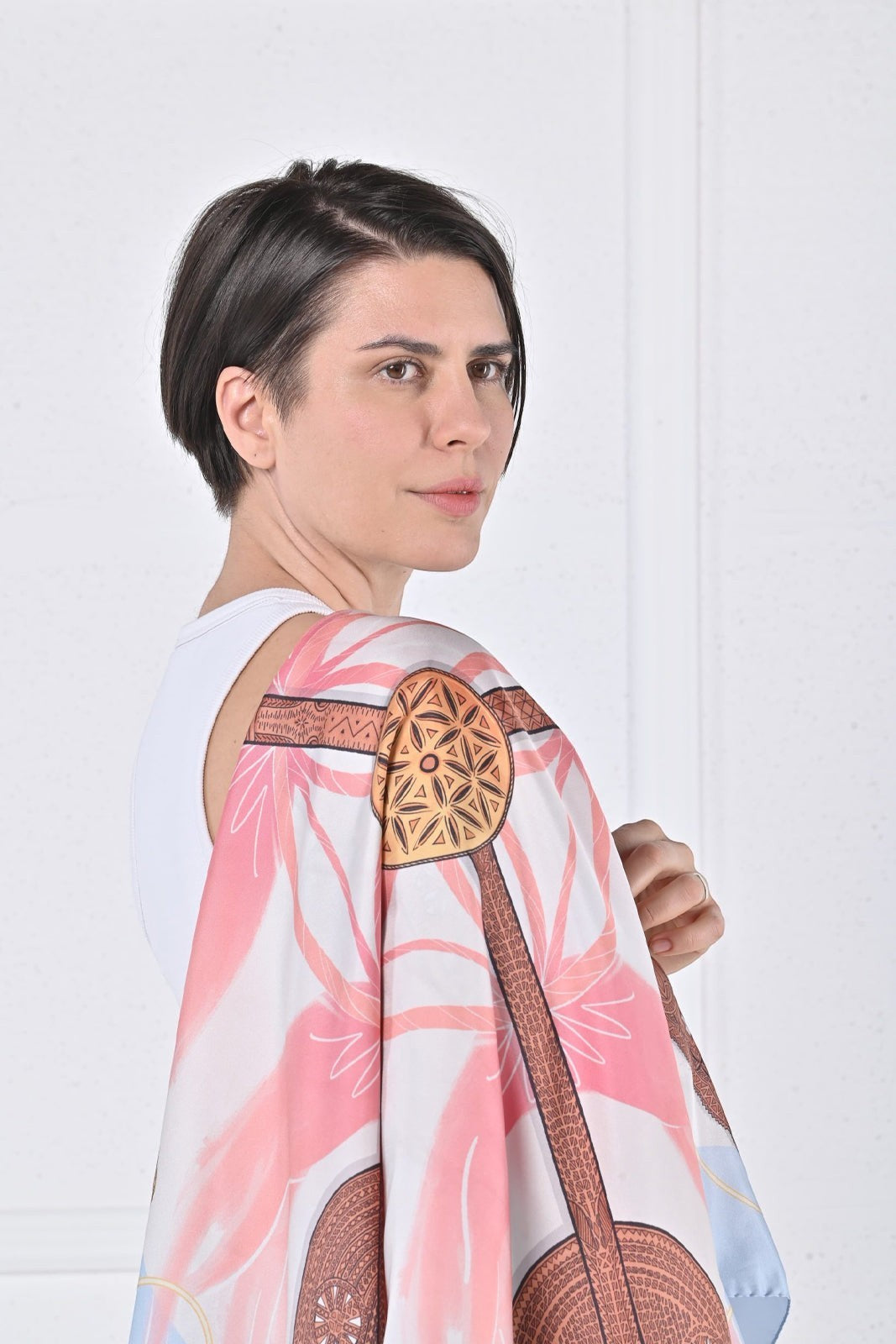 Wings Silk Twill Scarf 90×90 cm