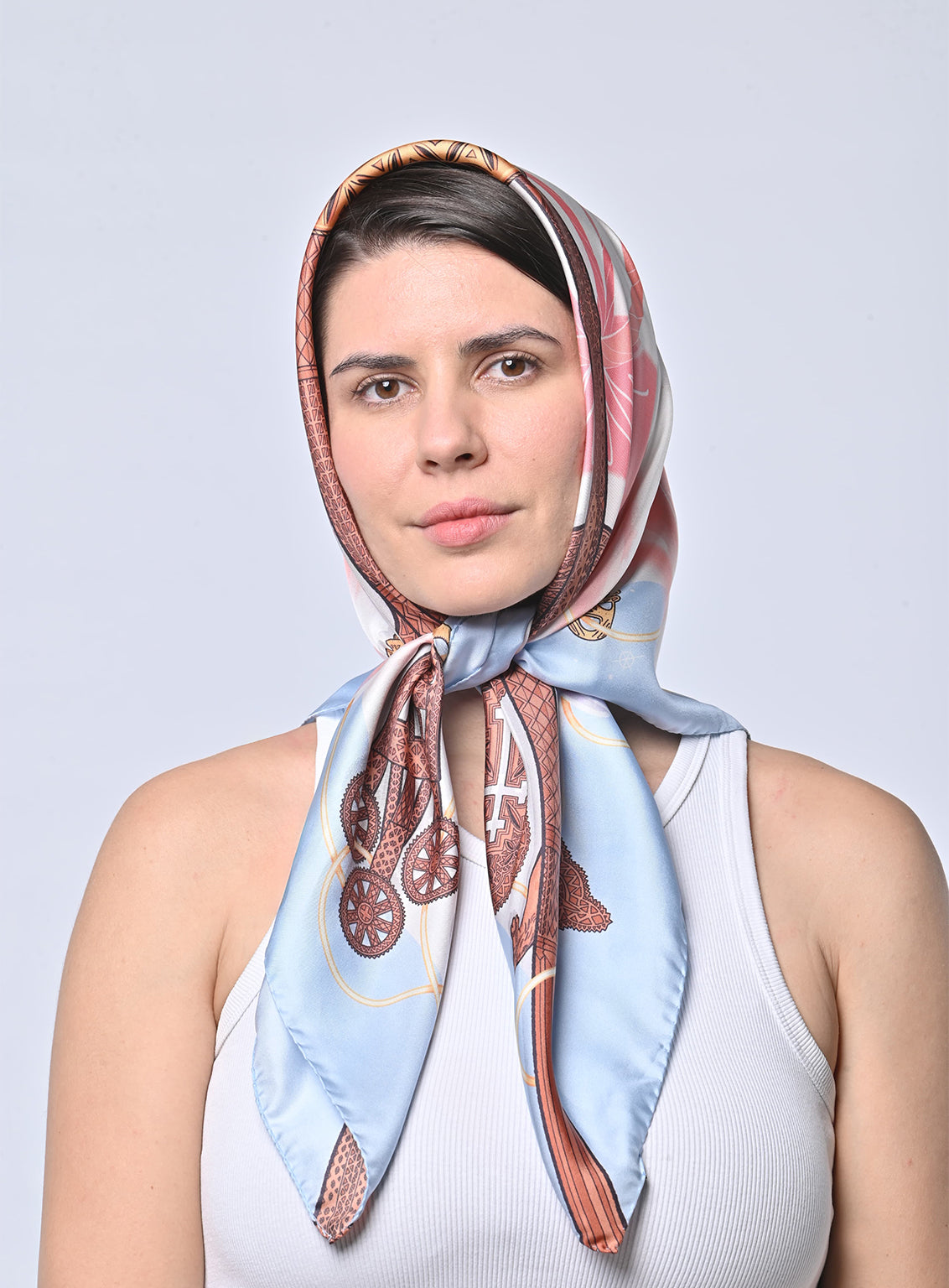 Wings Silk Twill Scarf 90×90 cm