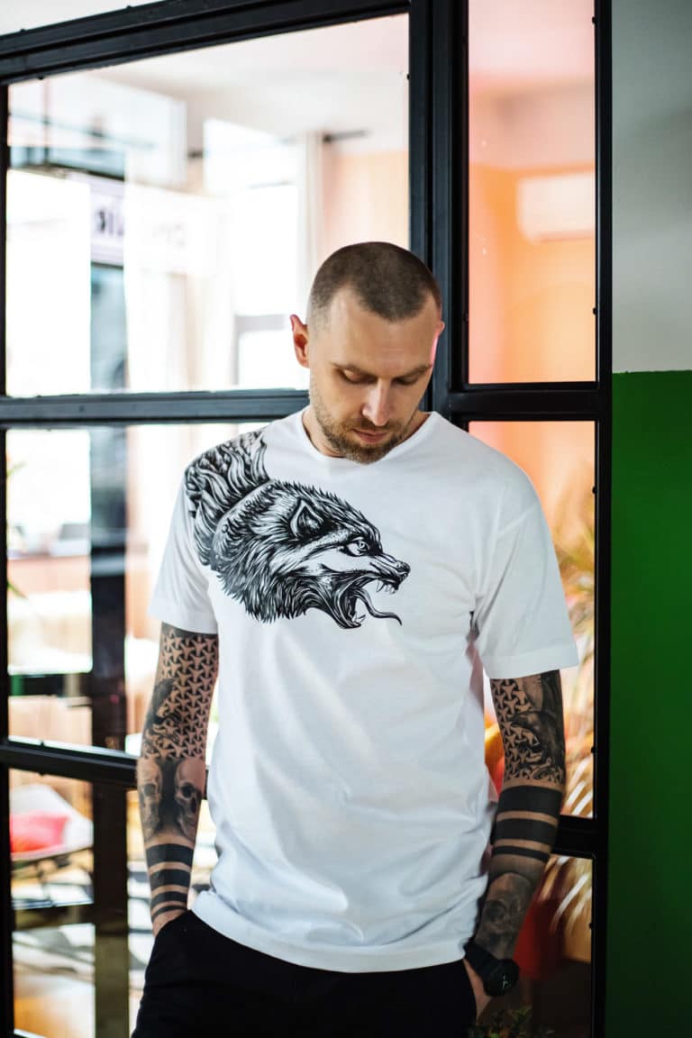 Dacian Wolf White T-shirt for Men