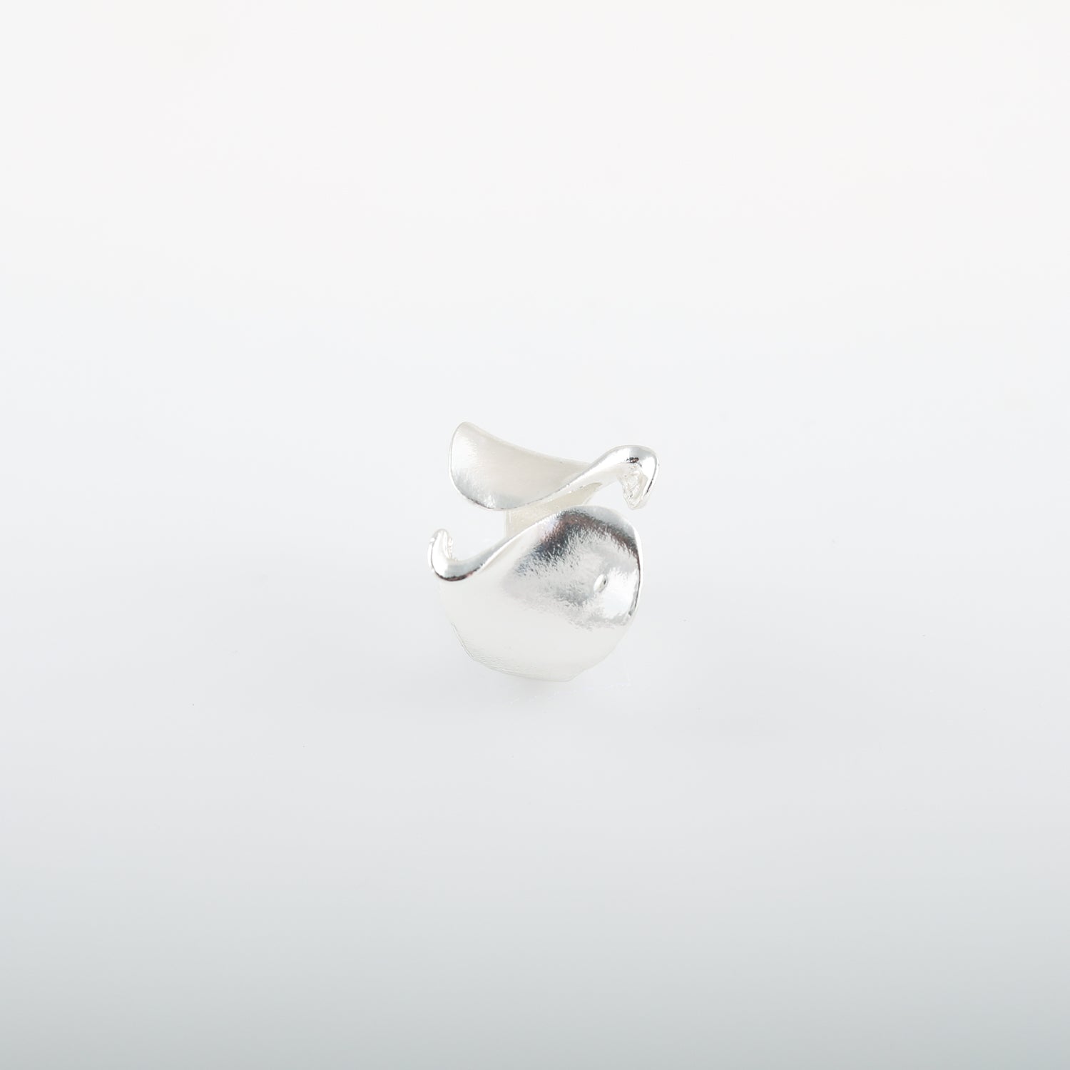 Negative Space sterling silver ring.