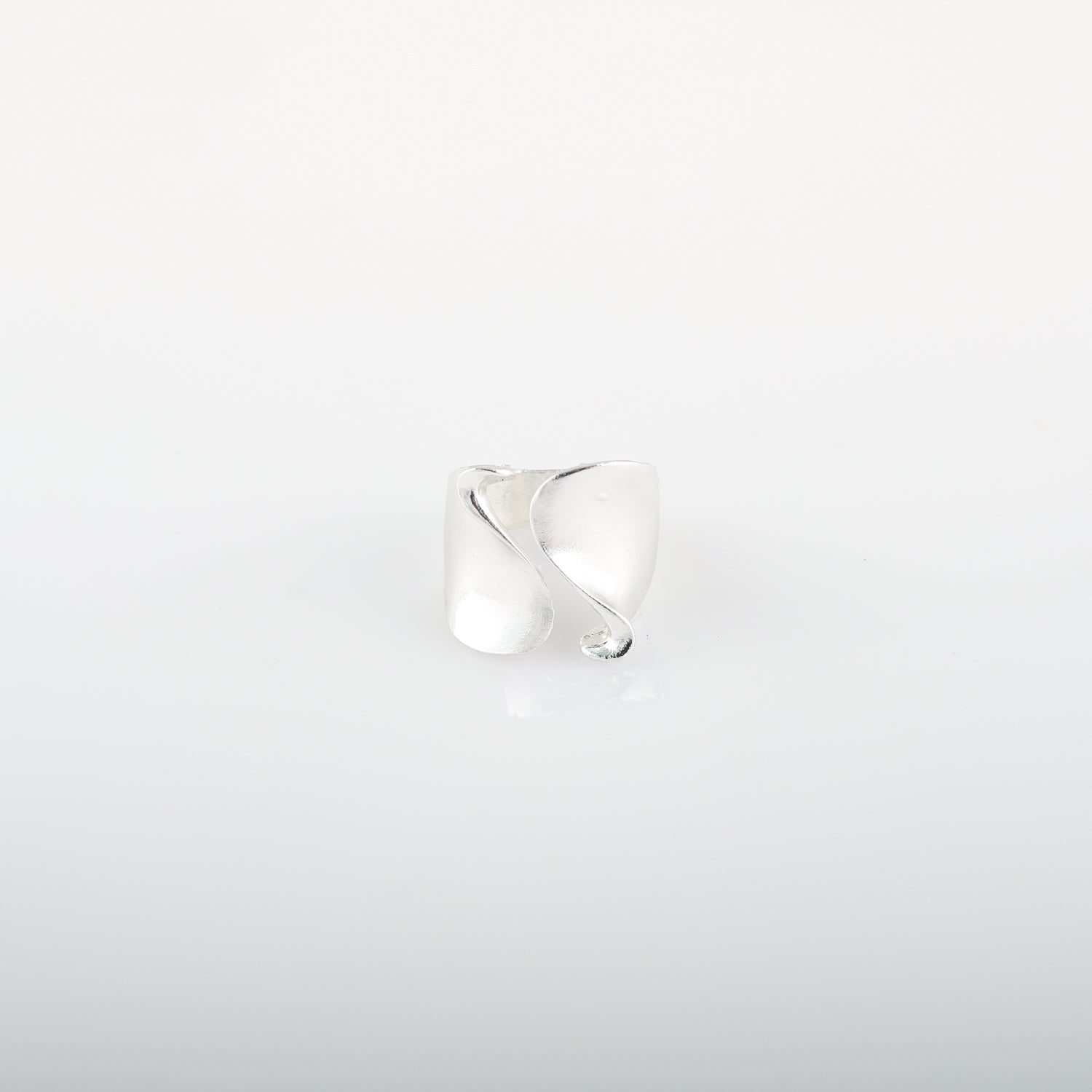 Negative Space sterling silver ring.