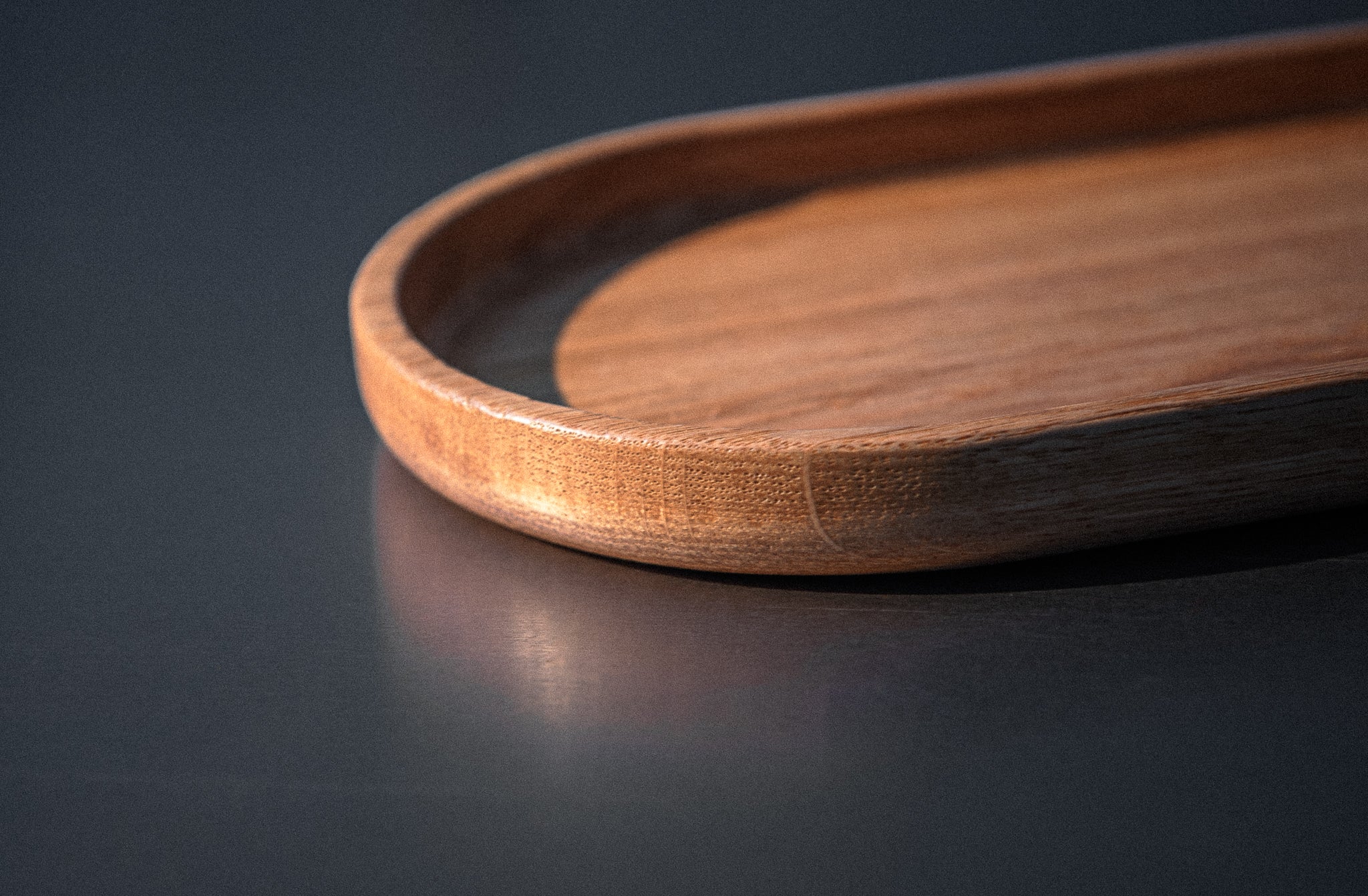 tray/ oval/ oak