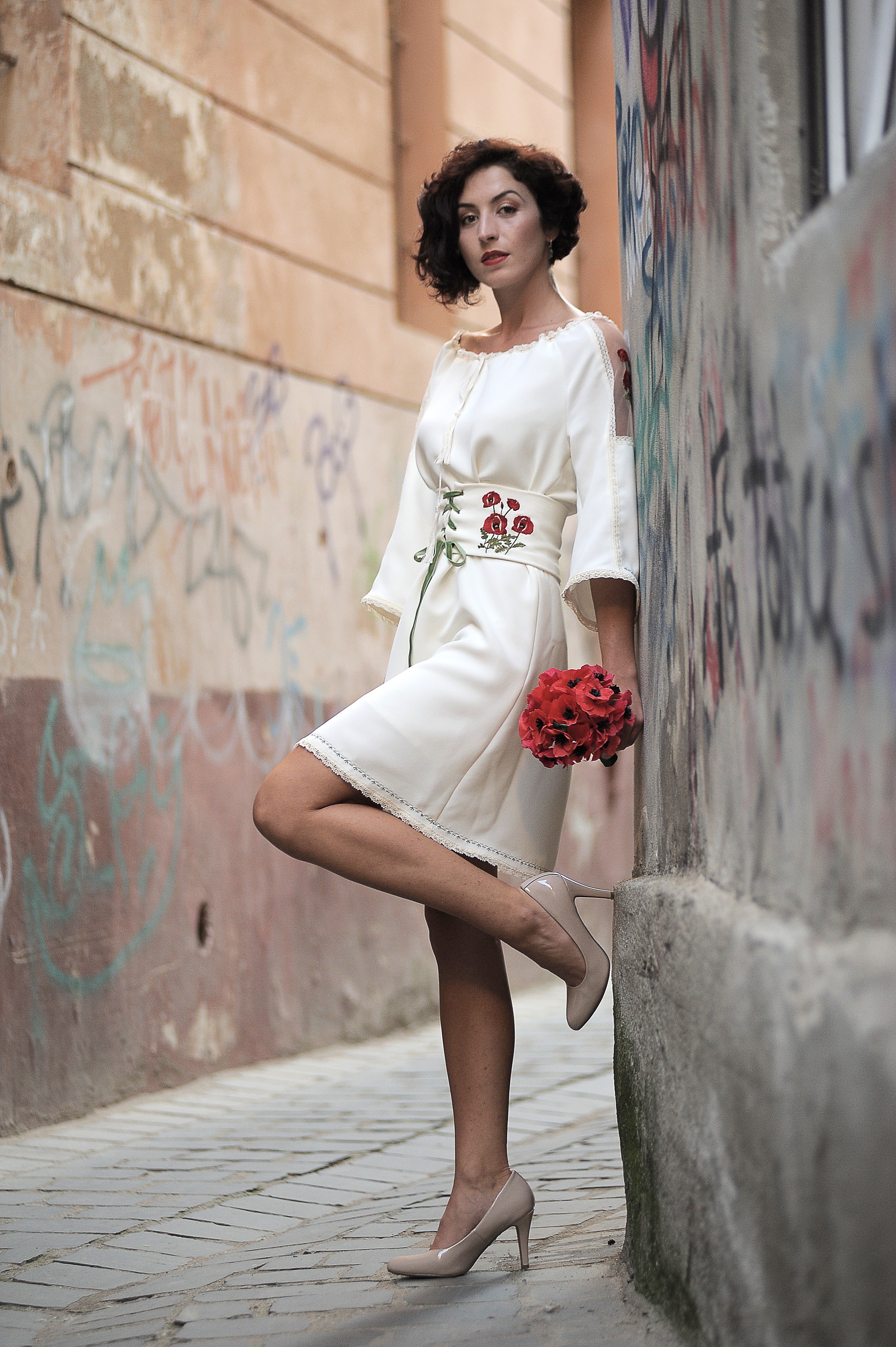 POPPY FIELD FOREVER – IVORY DRESS