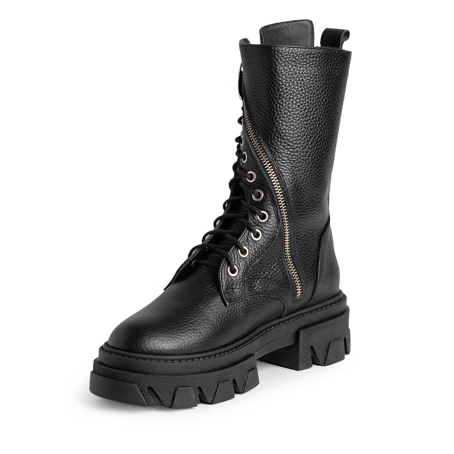 Rebel Black Leather Boots