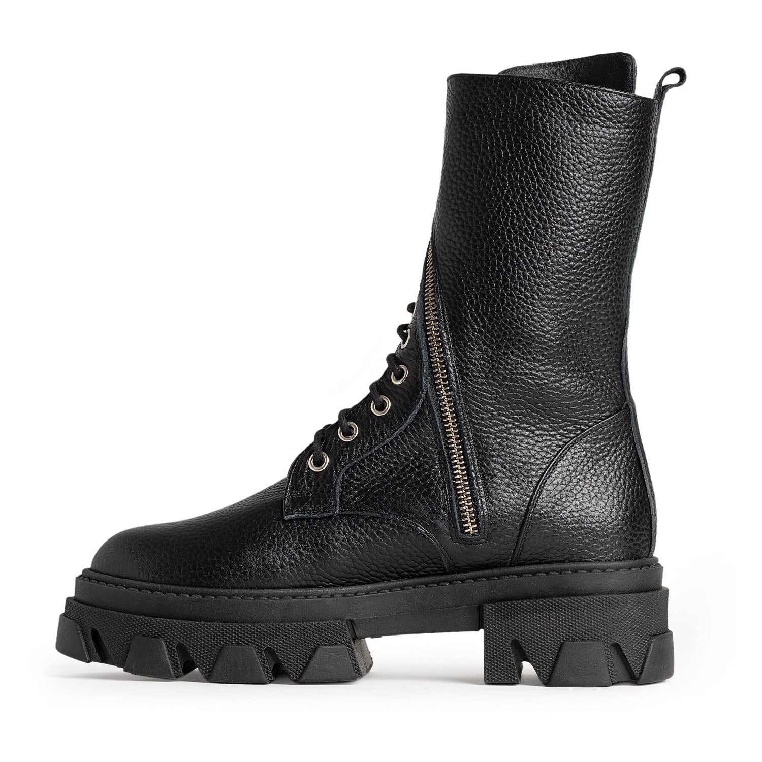 Rebel Black Leather Boots