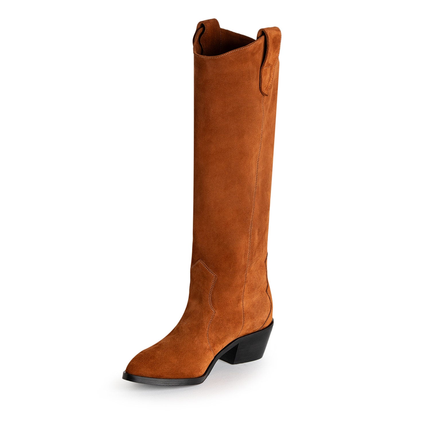Clay-Voyance Terracotta Suede Cowboy Boots
