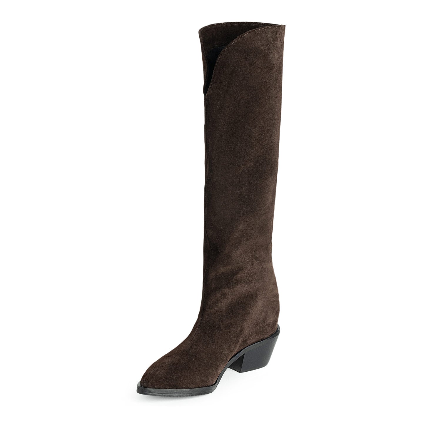 Heritage Espresso Brown Suede Cowboy Boots