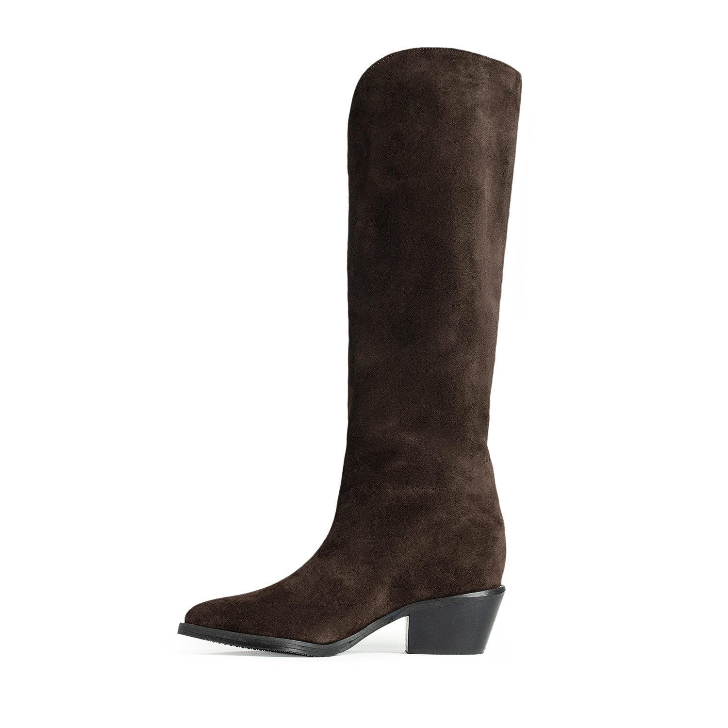 Heritage Espresso Brown Suede Cowboy Boots