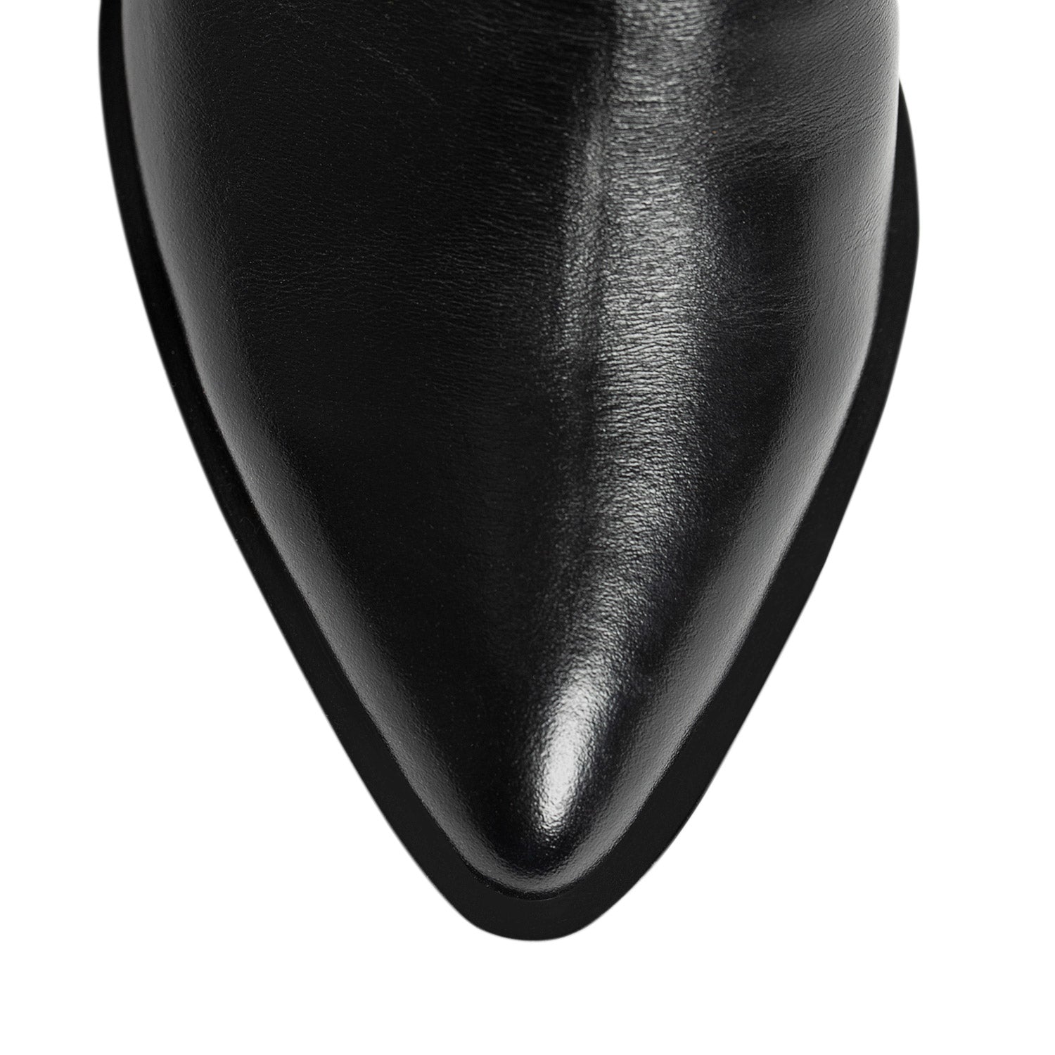 Solstice Black Nappa Leather Cowboy Boots