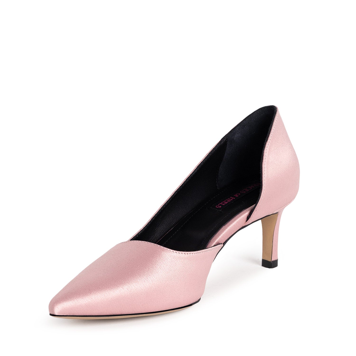 Cult Of Silence Light Pink Satin Stiletto Shoes