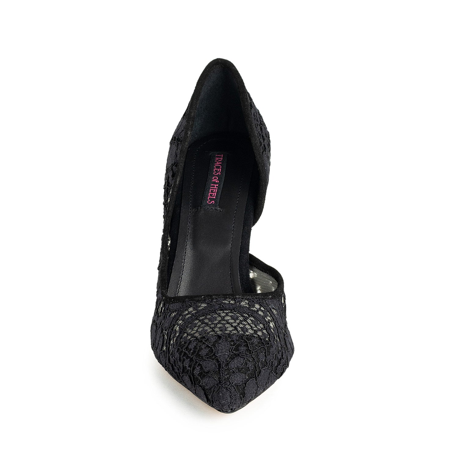 Éthérée Black Lace Stiletto Shoes
