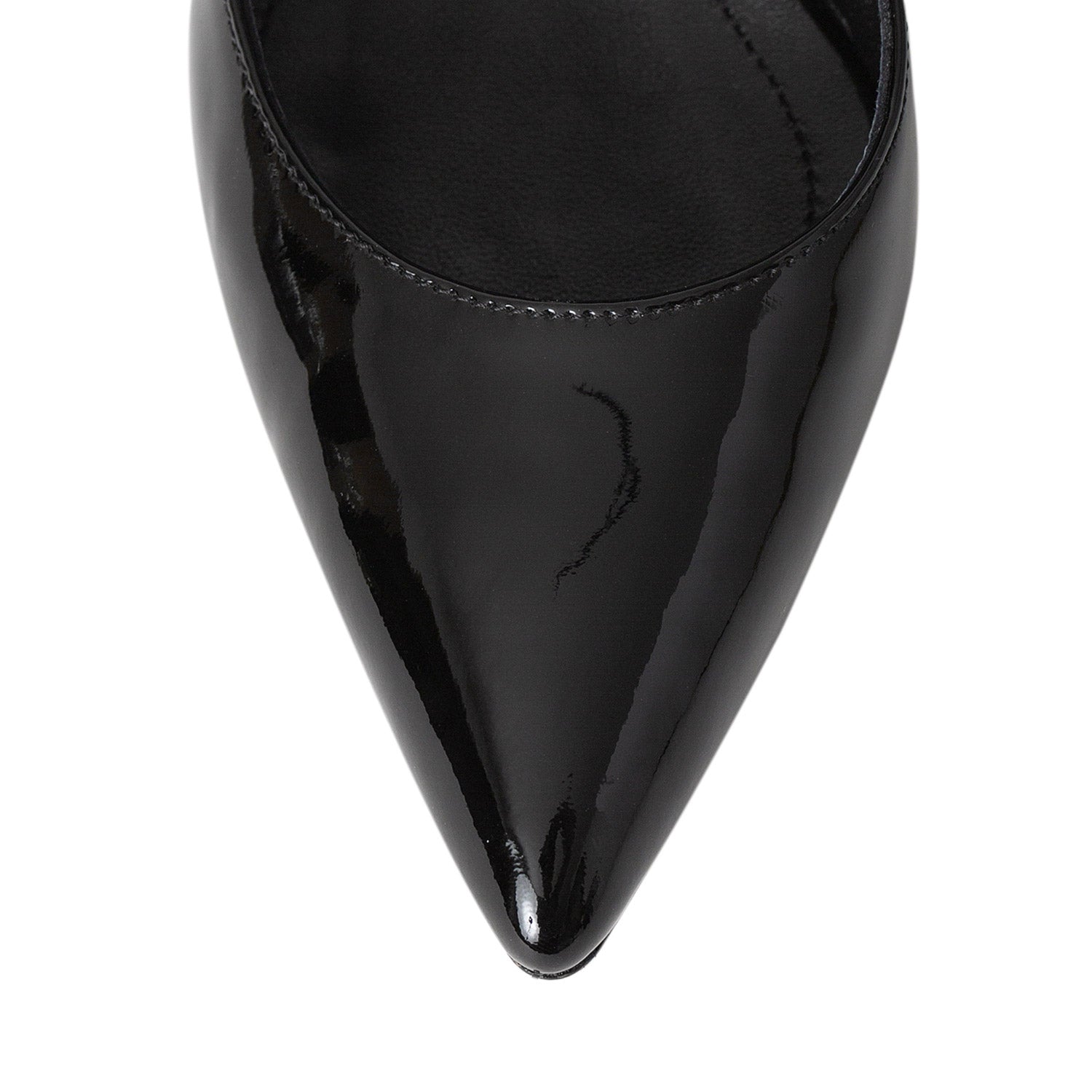 Golden Hour Black Patent Leather Stiletto Shoes