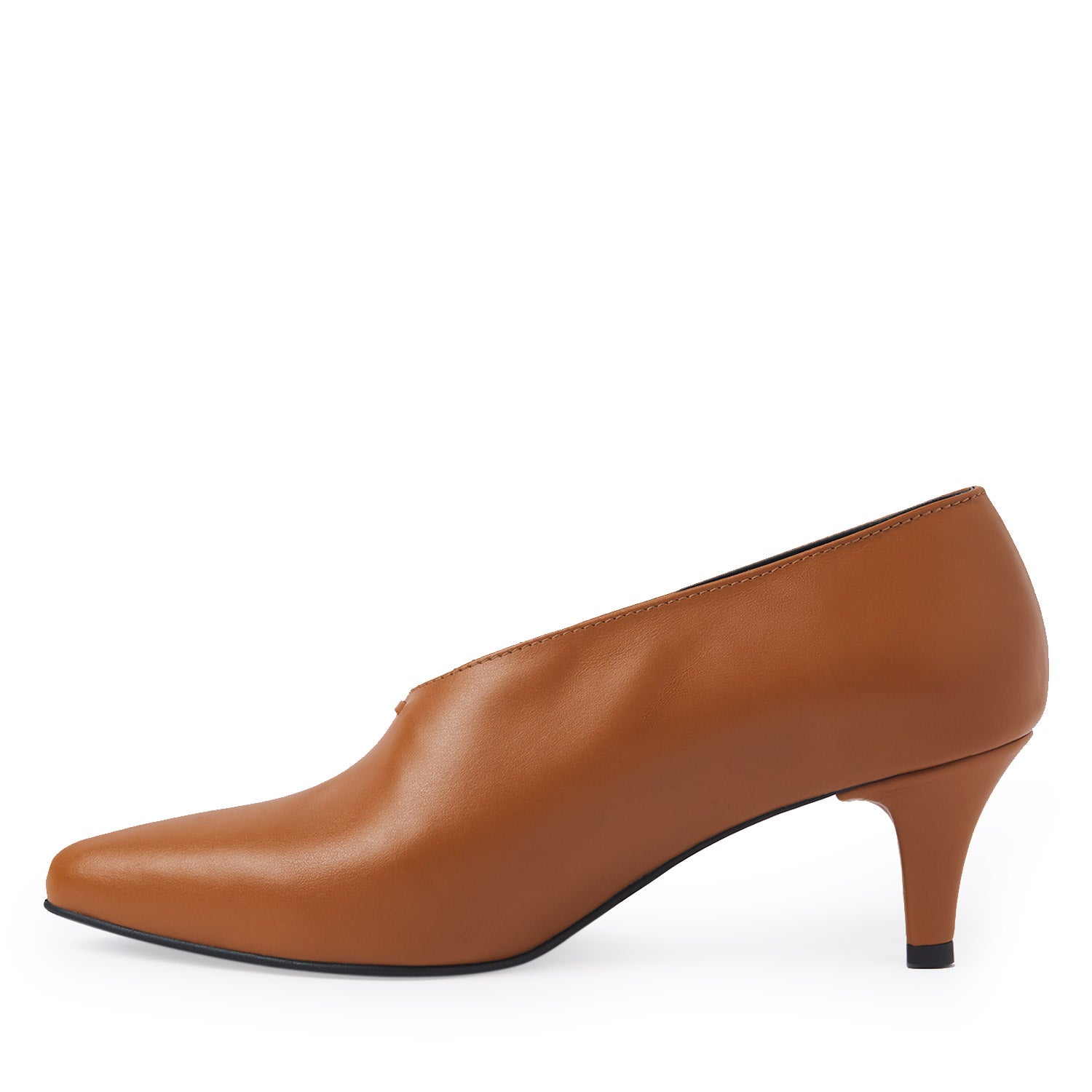 Interstellar Camel Nappa Leather Stiletto Shoes