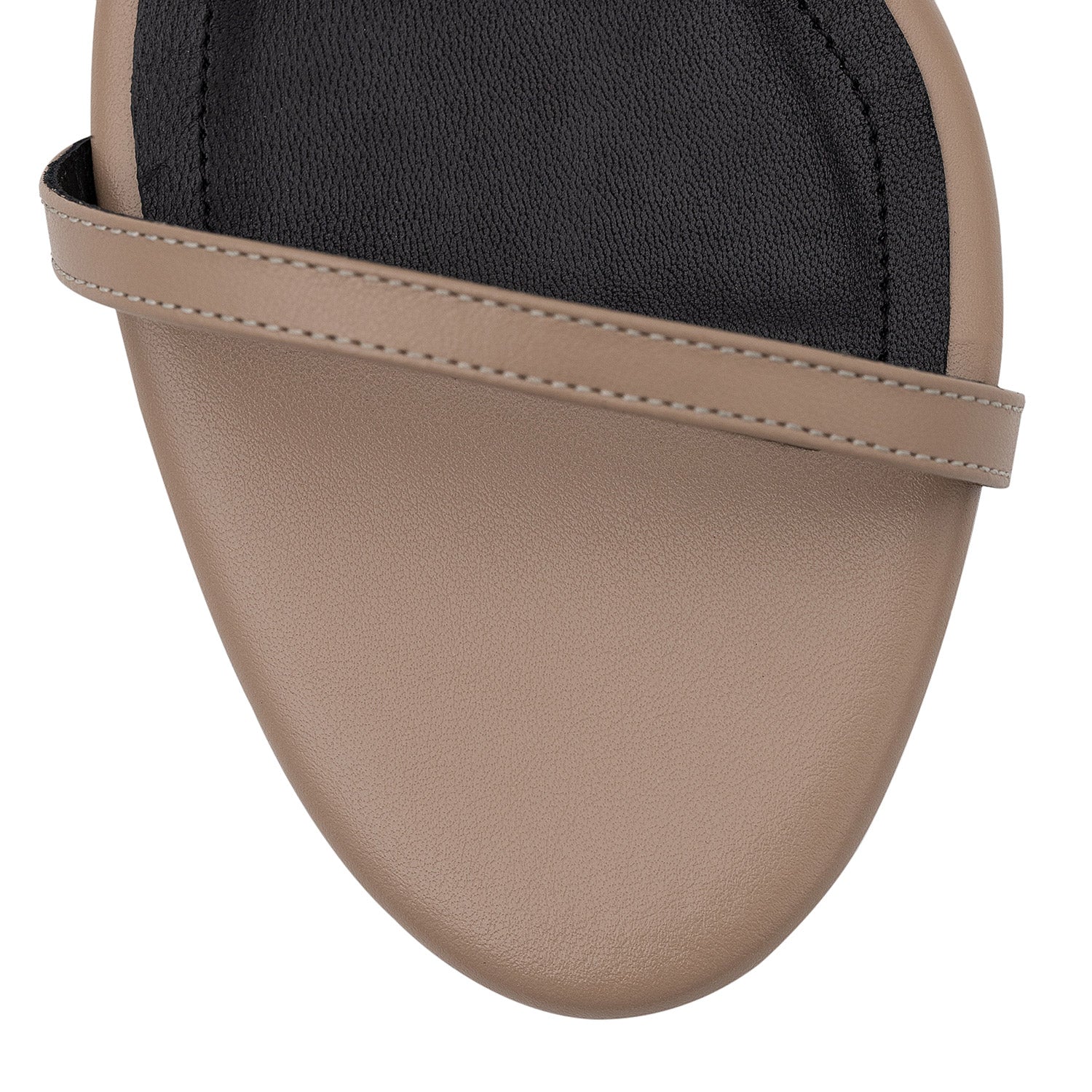 La Chica Rebela Nude Nappa Leather Sandals