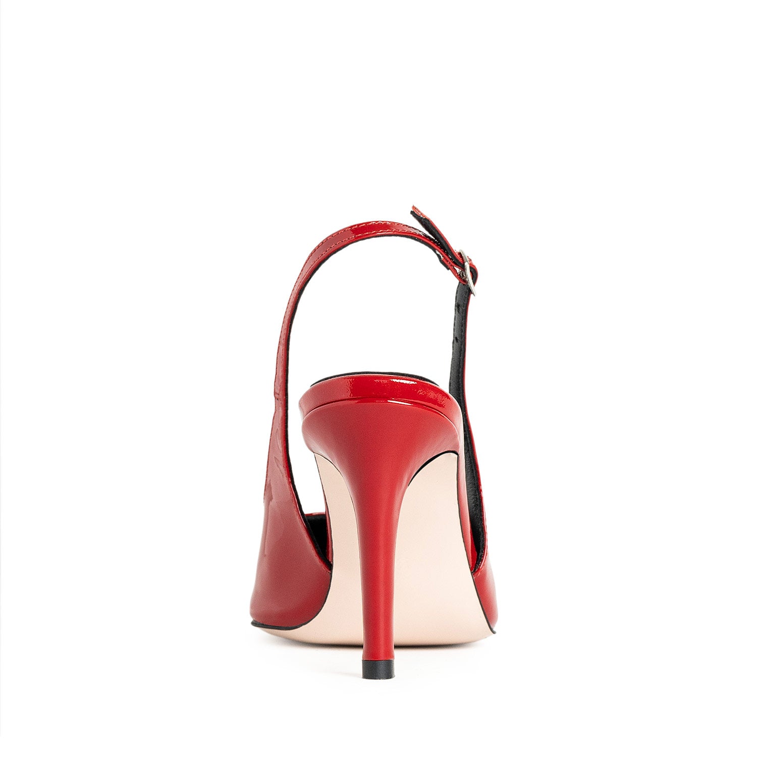 Extract De Sine Red Patent Leather Slingback Shoes
