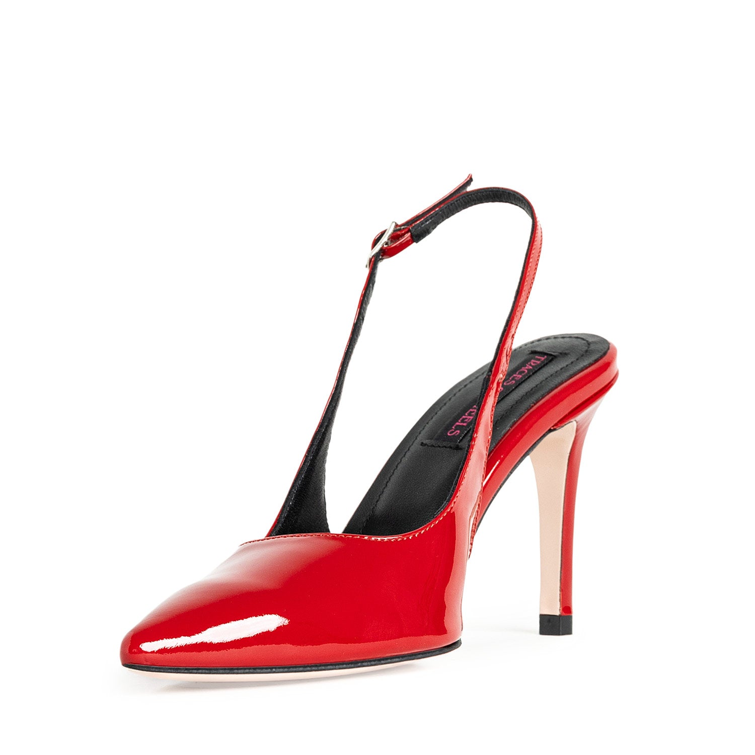Extract De Sine Red Patent Leather Slingback Shoes