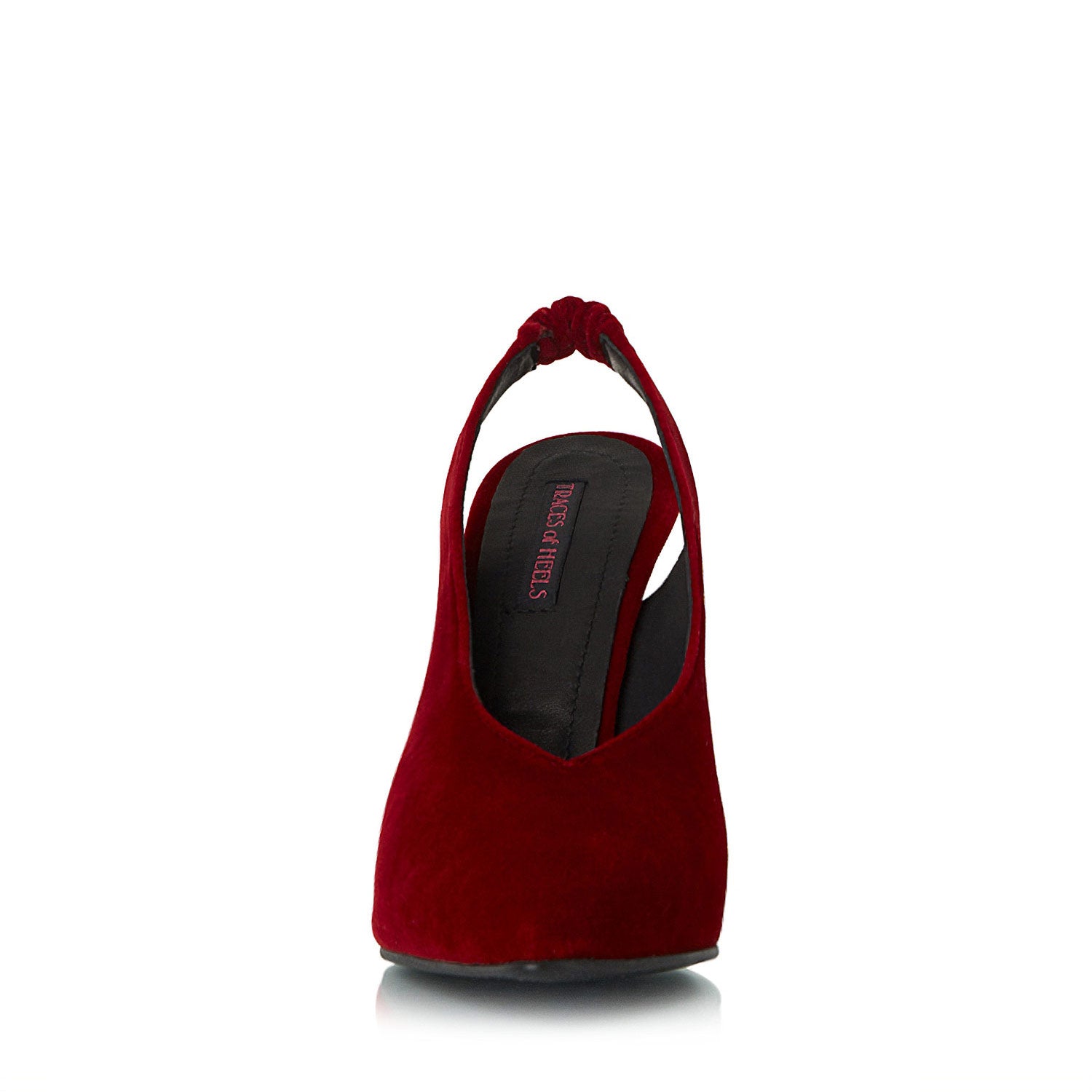 Heliosphere Bordeaux Velvet Slingback Shoes