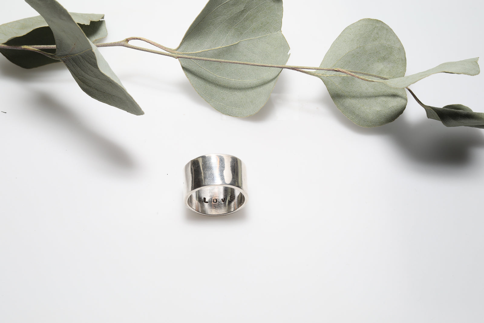 Sterling Silver Wide Love Ring