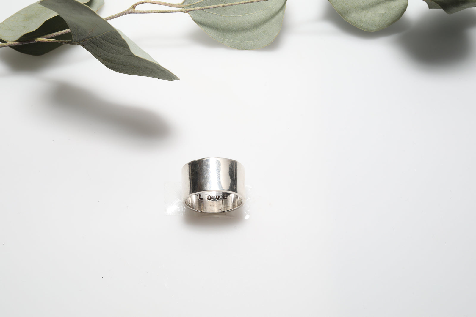 Sterling Silver Wide Love Ring