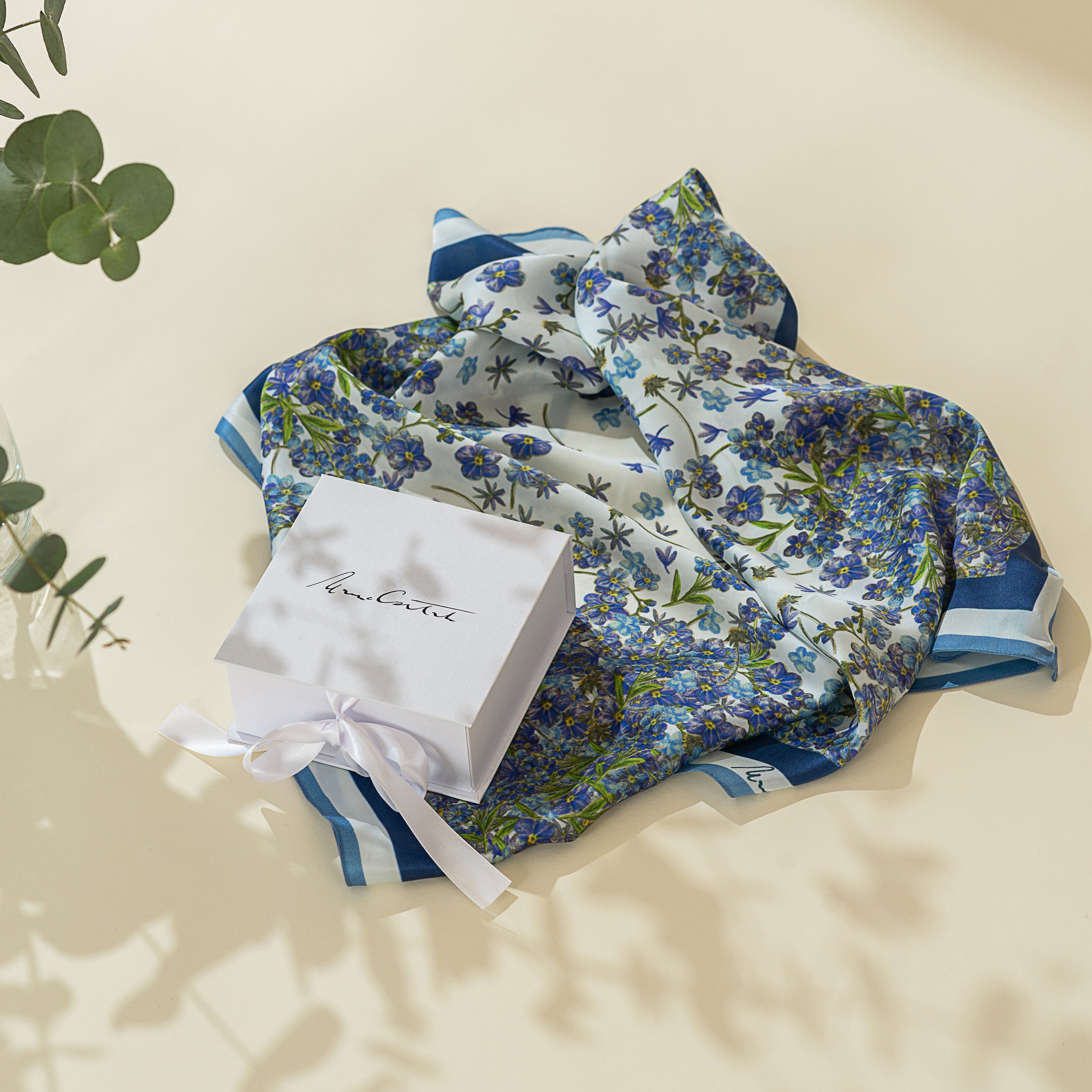 Forget-Me-Not Silk Scarf