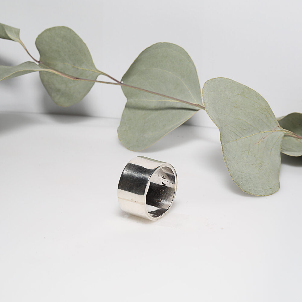Wide LOVE Ring