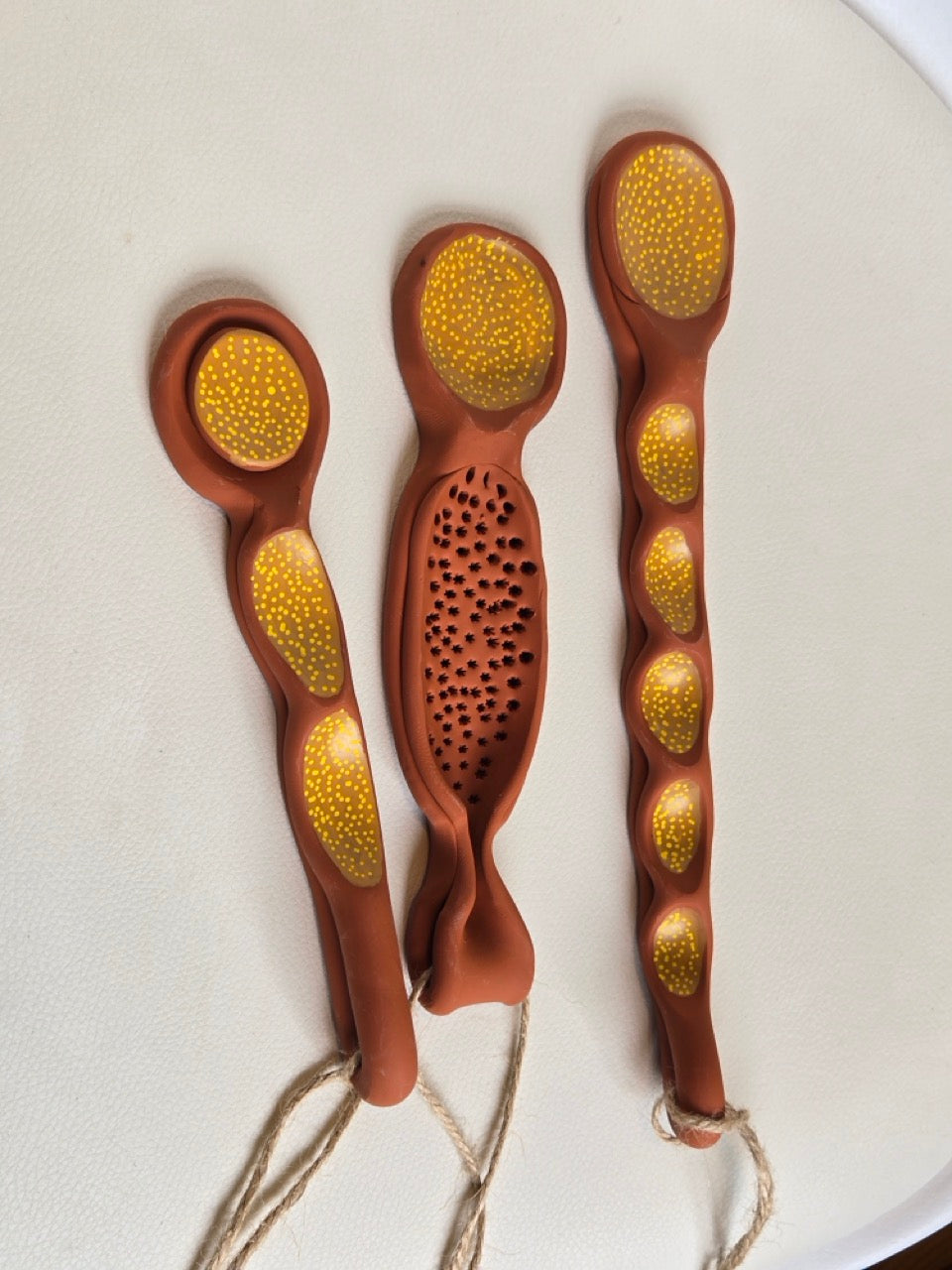 Decorative Terracotta Spoons – Set of 3