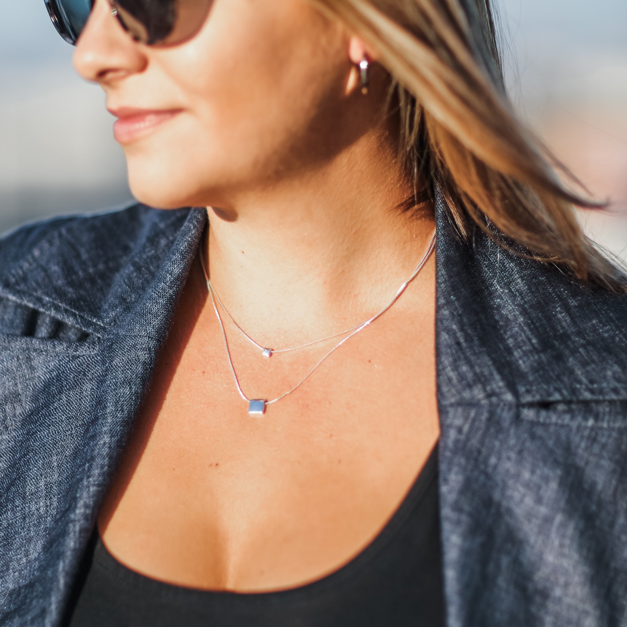 Double-layer, cube pendant