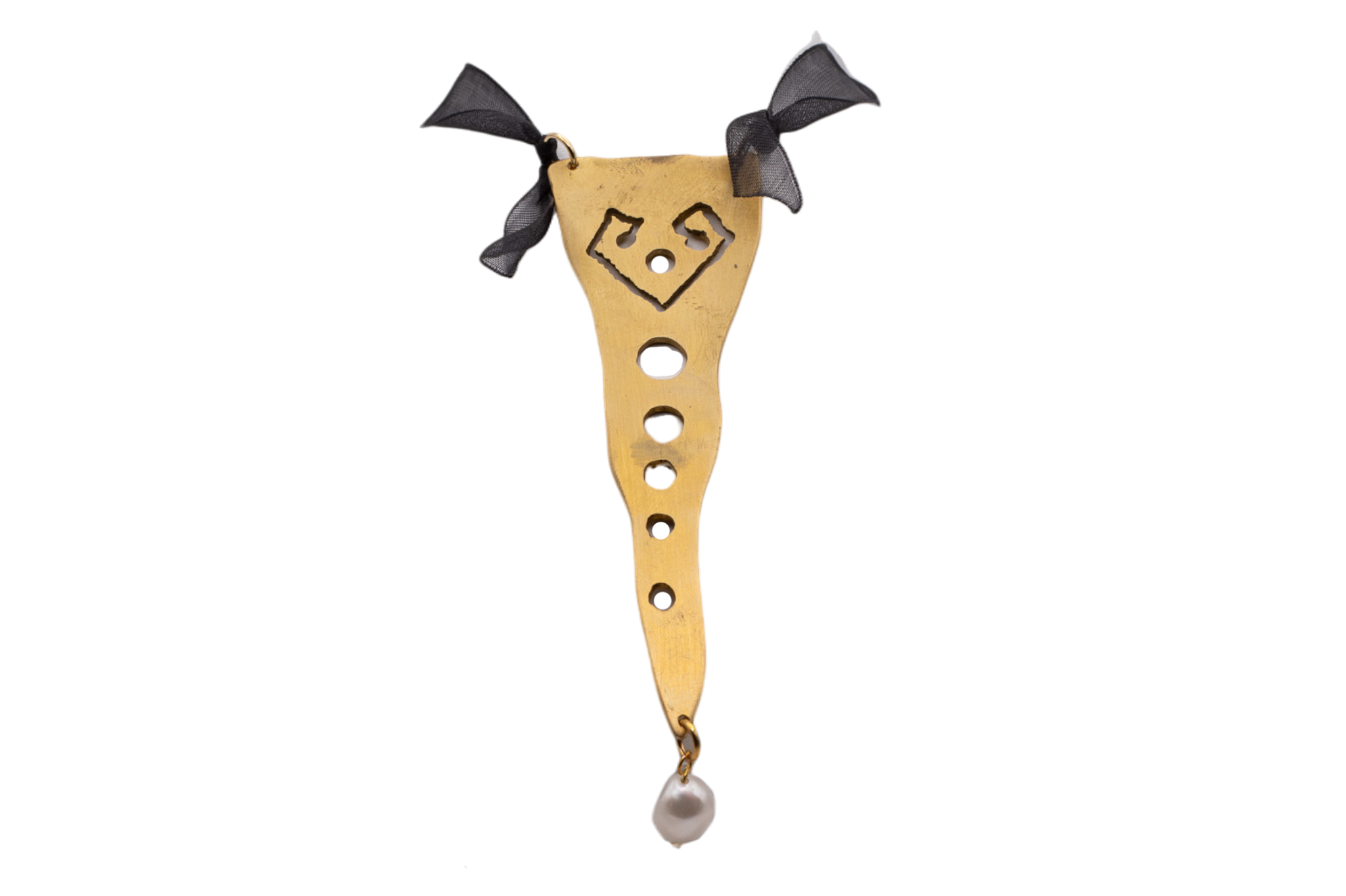 Brass necklace with hyperborean symbols