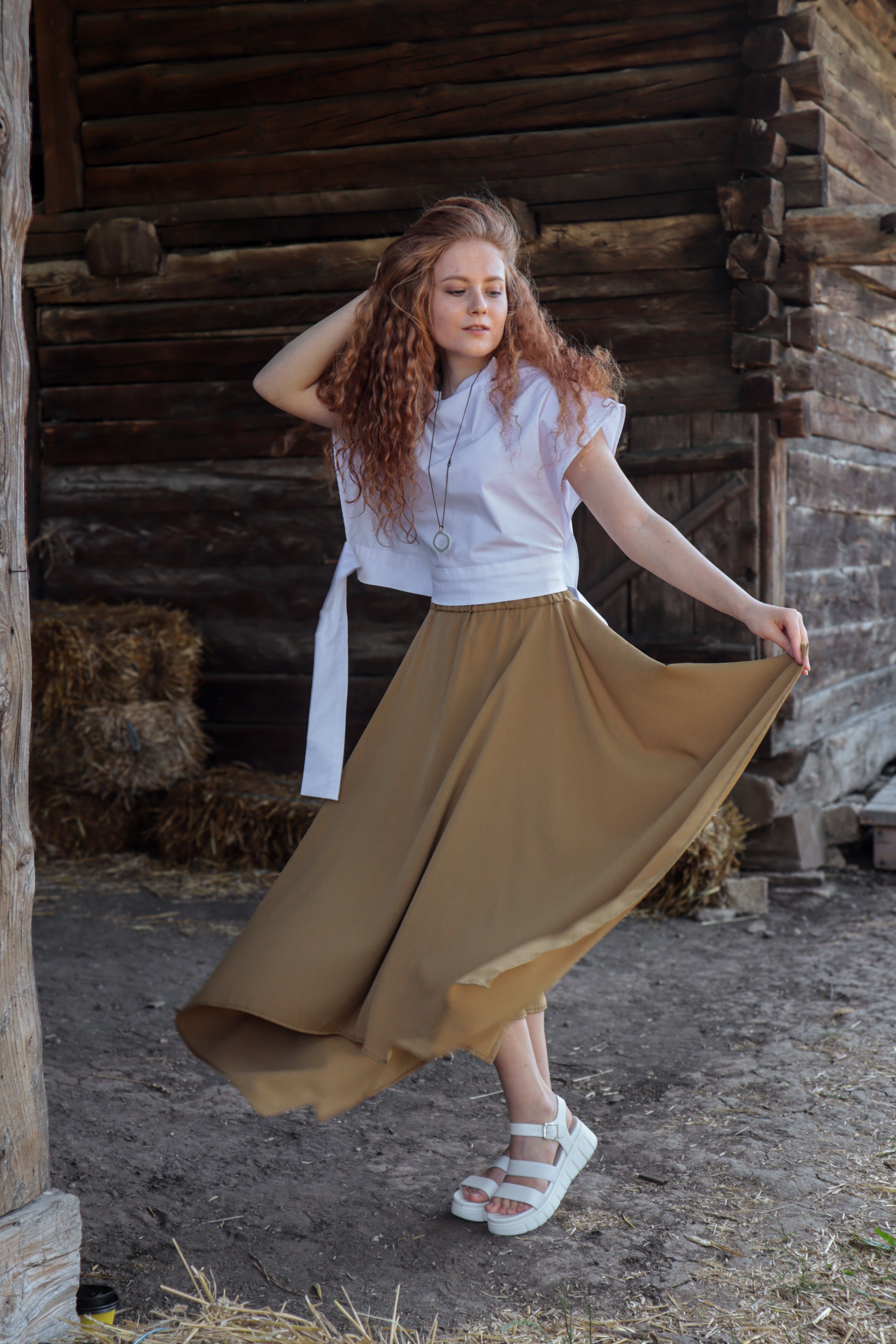 Rectangular Handkerchief Hem Skirt