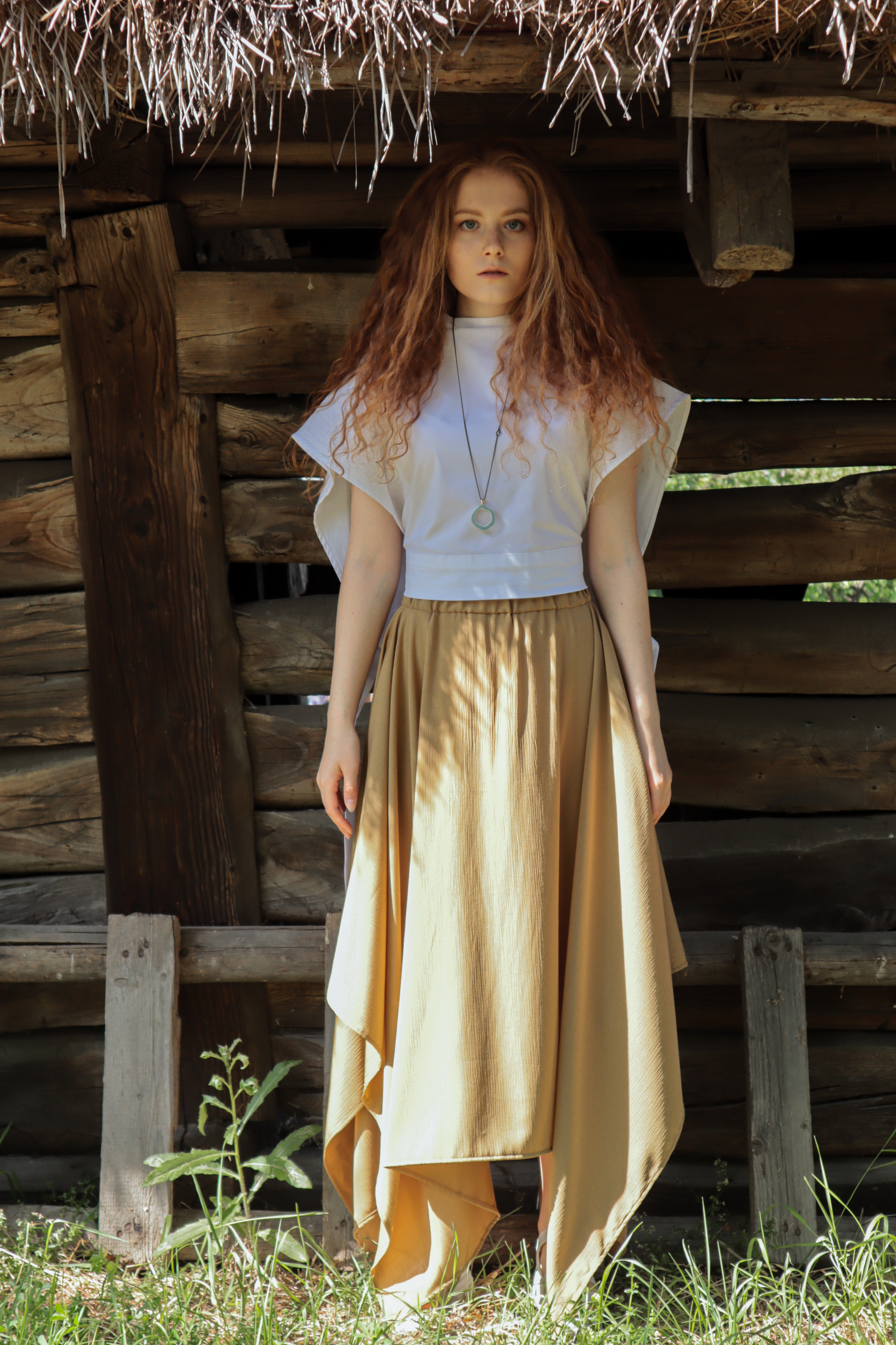 Rectangular Handkerchief Hem Skirt