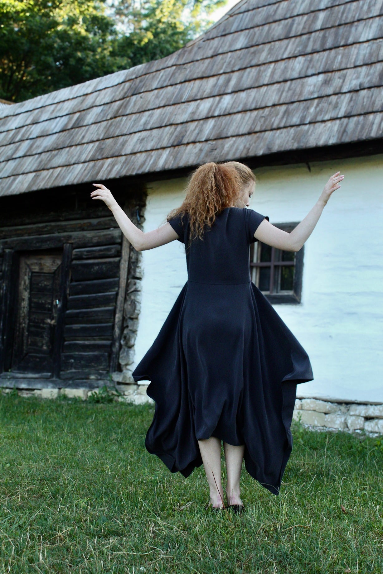 Vegan Silk Adjustable Waist Dress