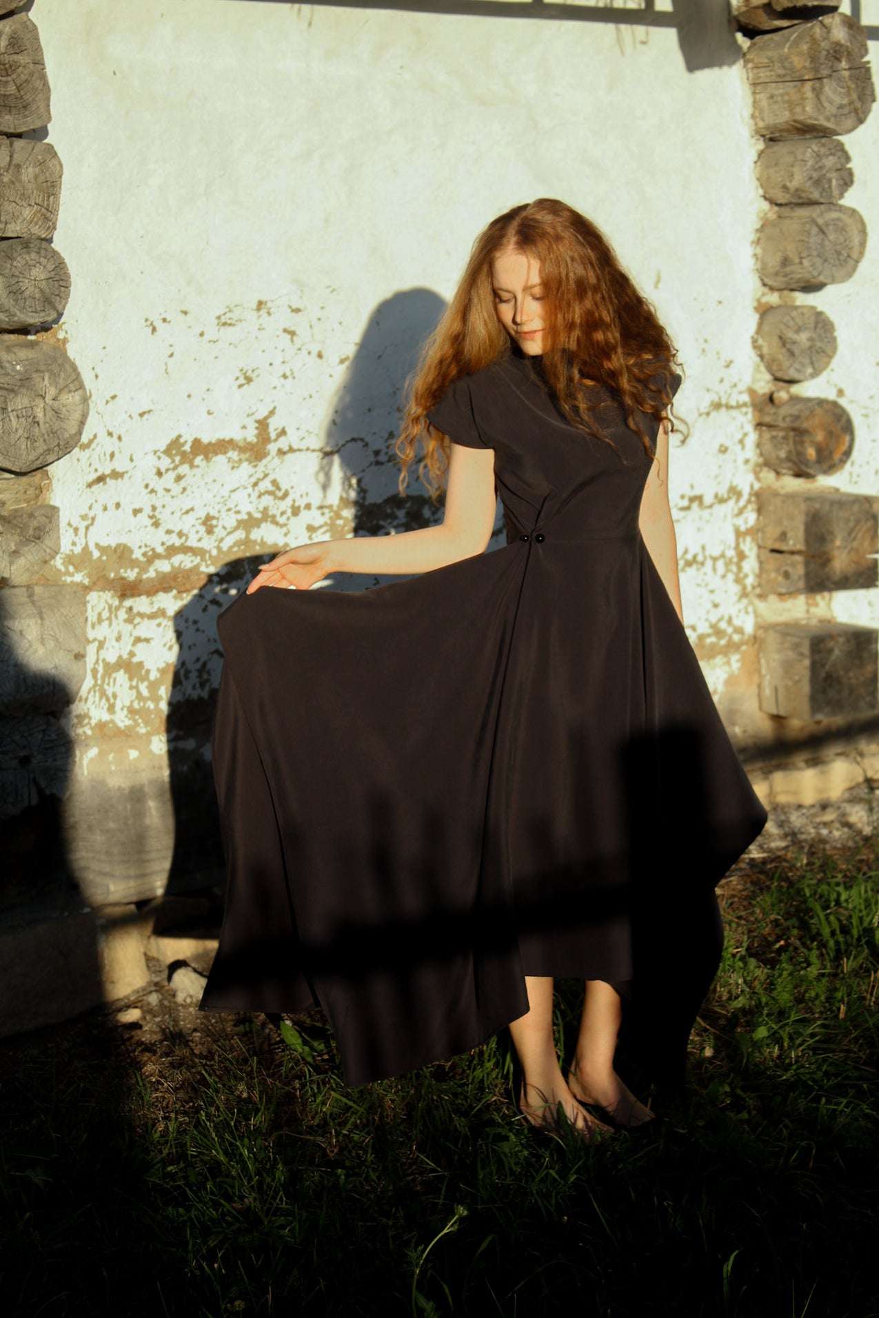 Vegan Silk Adjustable Waist Dress